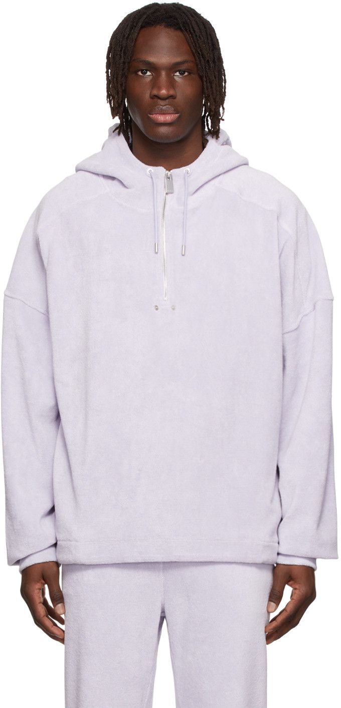 1017 ALYX 9SM Lilac ALX22 Towelling Logo Half-Zip Hoodie Size US L / EU 52-54 / 3 - 2 Thumbnail