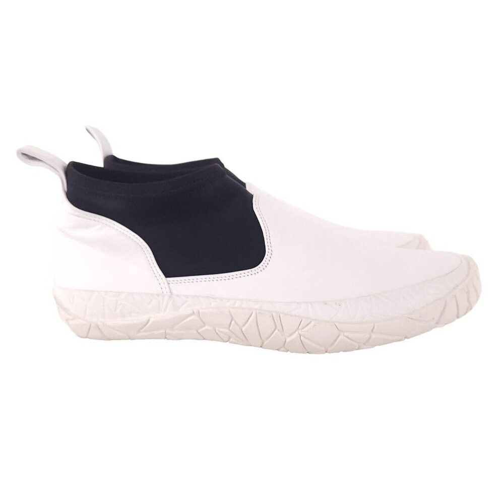 Issey Miyake Issey Miyake Men White Vulcanized Mid-Top Sneakers 42 9 New Size US 9 / EU 42 - 4 Thumbnail