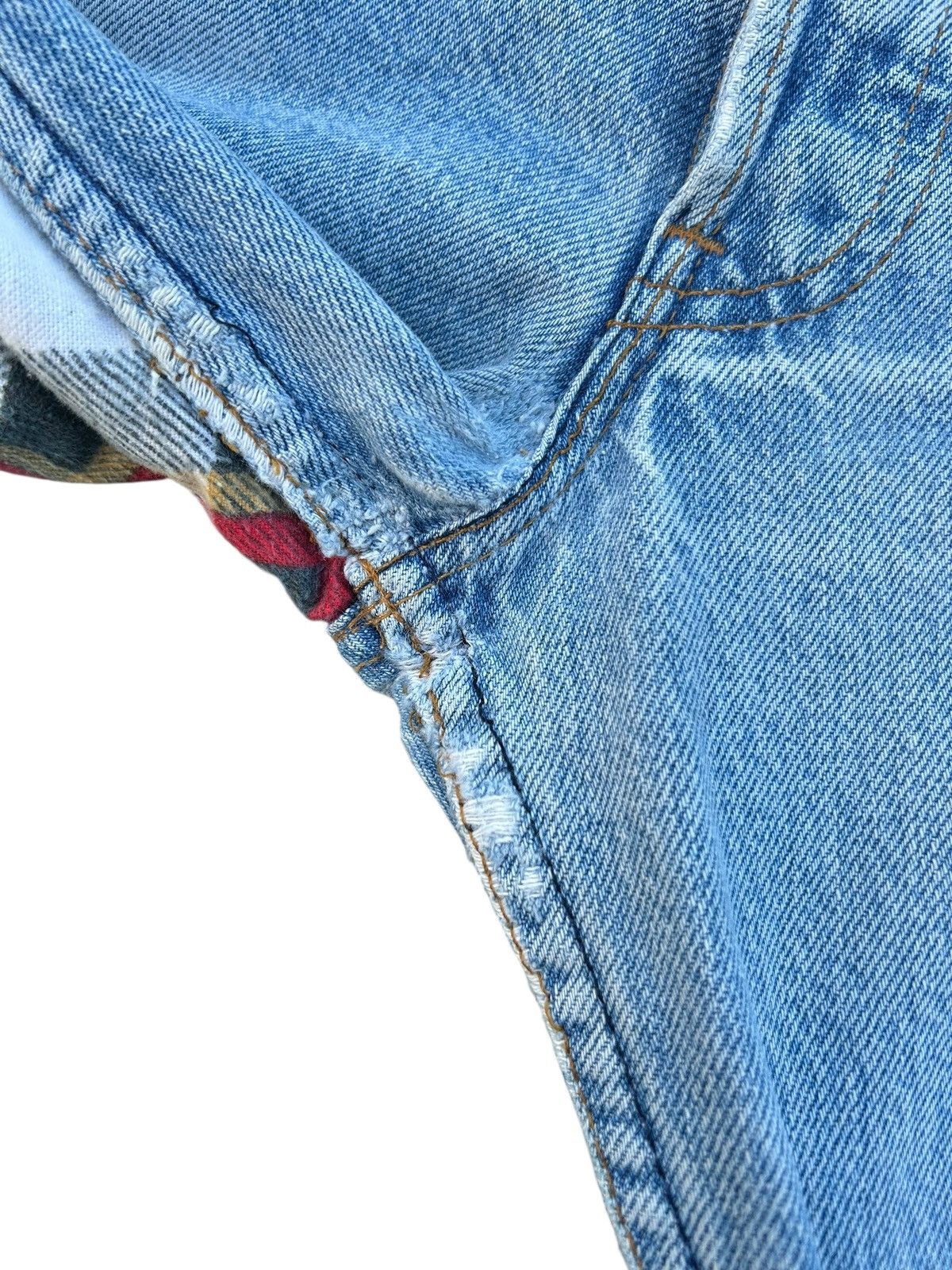 Kapital × Levi's × Vintage Vintage THRASHED Levi's Reconstructed Repair Denim Jeans ☠️ Size US 33 - 14 Thumbnail