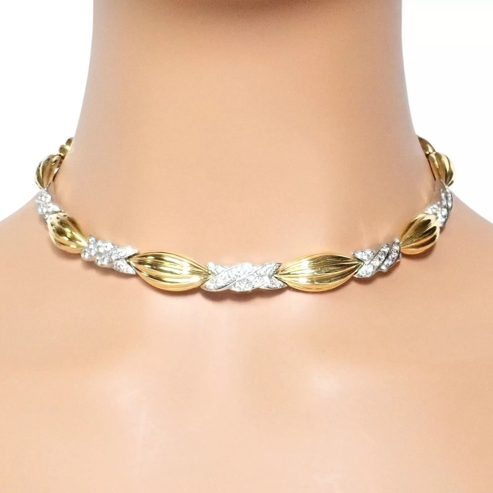 Tiffany & Co. Tiffany & Co 18k Yellow + White Gold Diamond Candy Necklace Size ONE SIZE - 12 Thumbnail