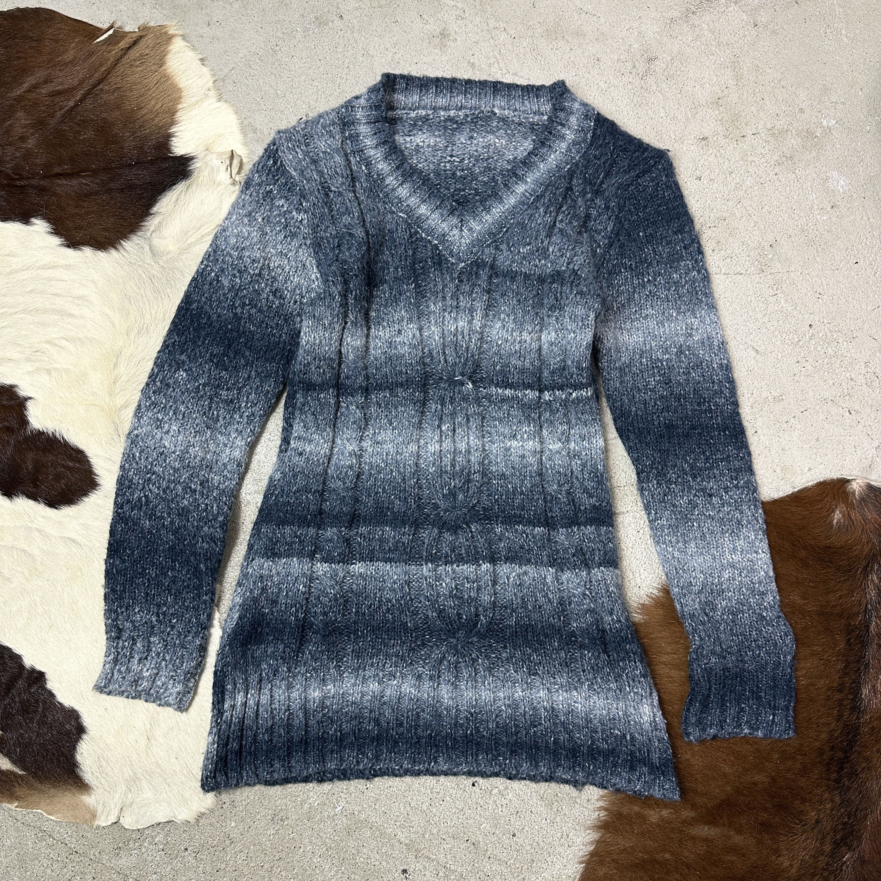 Vintage Vintage Woolen Striped Grunge Opium Sweater Y2K Size S / US 4 / IT 40 - 2 Thumbnail