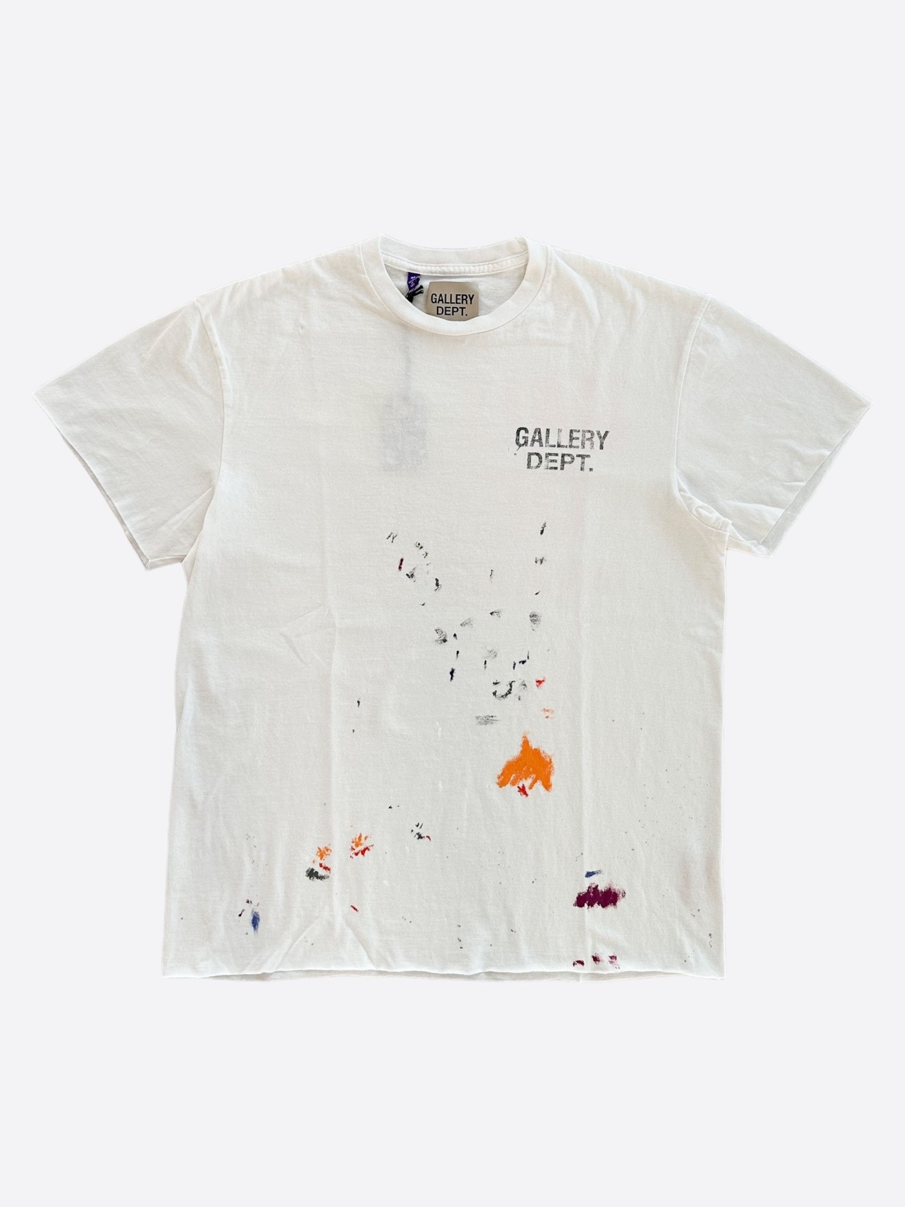 Gallery Dept. Gallery Dept White Paint Splatter Boardwalk T-Shirt | Grailed