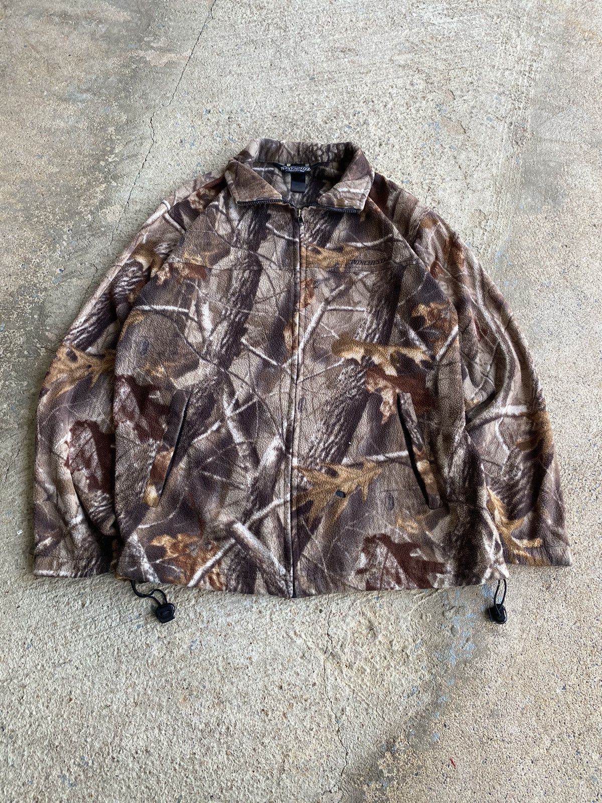 Realtree × Vintage Vintage Y2K Winchester Fleece Camo Distressed Jacket Size US L / EU 52-54 / 3 - 1 Thumbnail