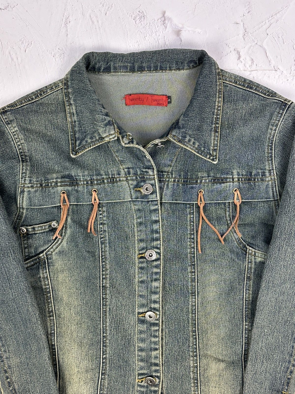 Japanese Brand × Vintage Vintage Distressed Washed Denim Jacket Size M / US 6-8 / IT 42-44 - 5 Thumbnail