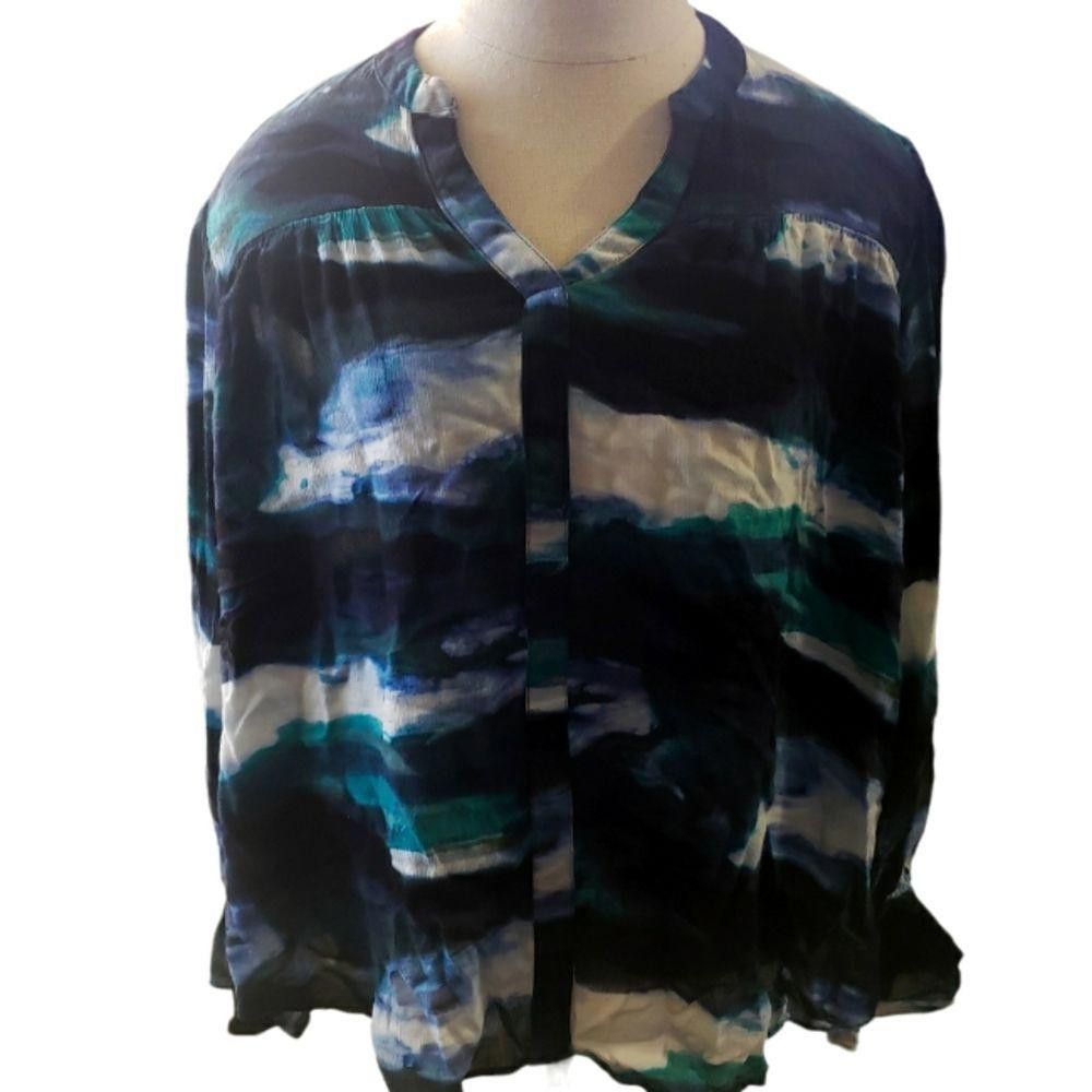 Designer CT1074a Vera Wang (Simply Vera) ladies multi color top Small Size S / US 4 / IT 40 - 1 Thumbnail