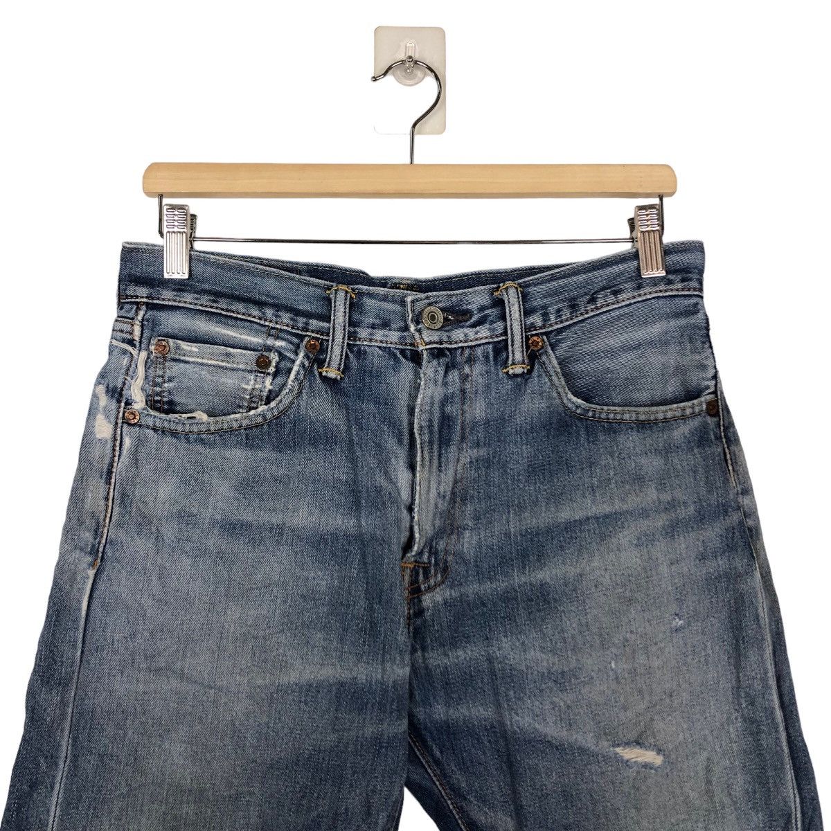 Levi's 🔥90’s Vintage Levi’s Distressed Denim Jeans Size US 31 - 3 Thumbnail
