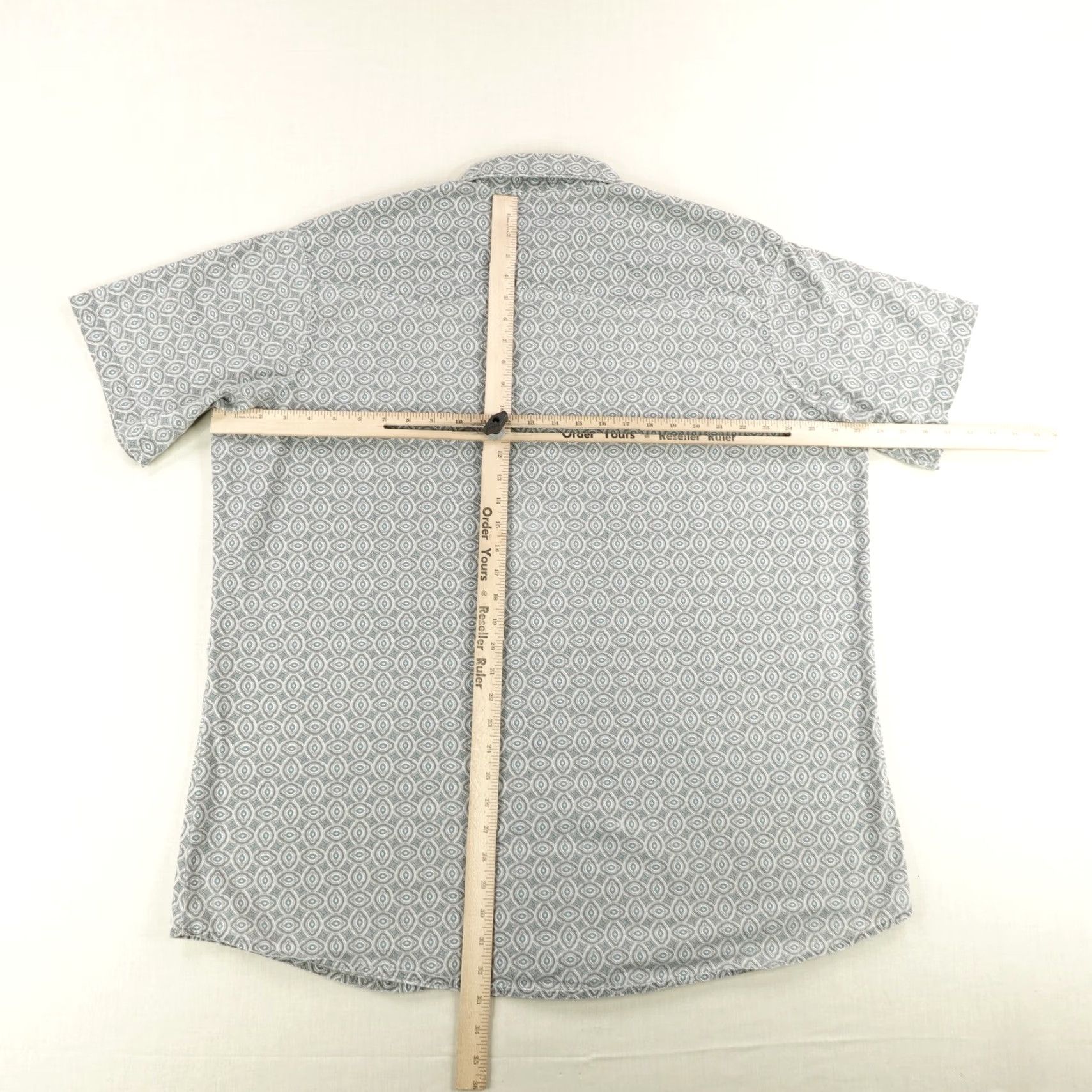 Wrangler Wrangler Shirt Mens XL Gray Western Pearl Snap Geometric Print Rodeo Cowboy Size US XL / EU 56 / 4 - 4 Thumbnail