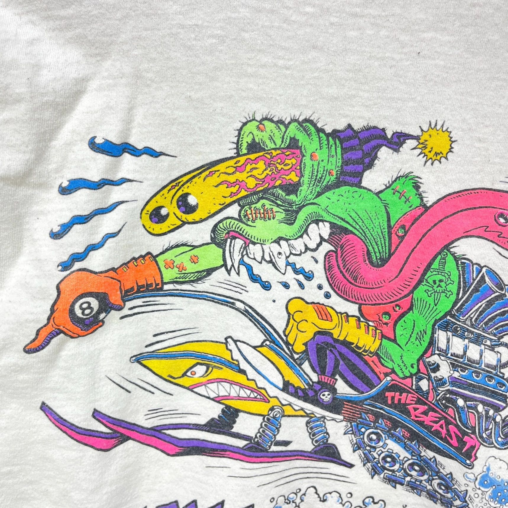 Vintage VINTAGE 90s Alien Beast Screamerz Long Sleeve Shirt L White Mens Size US L / EU 52-54 / 3 - 3 Thumbnail