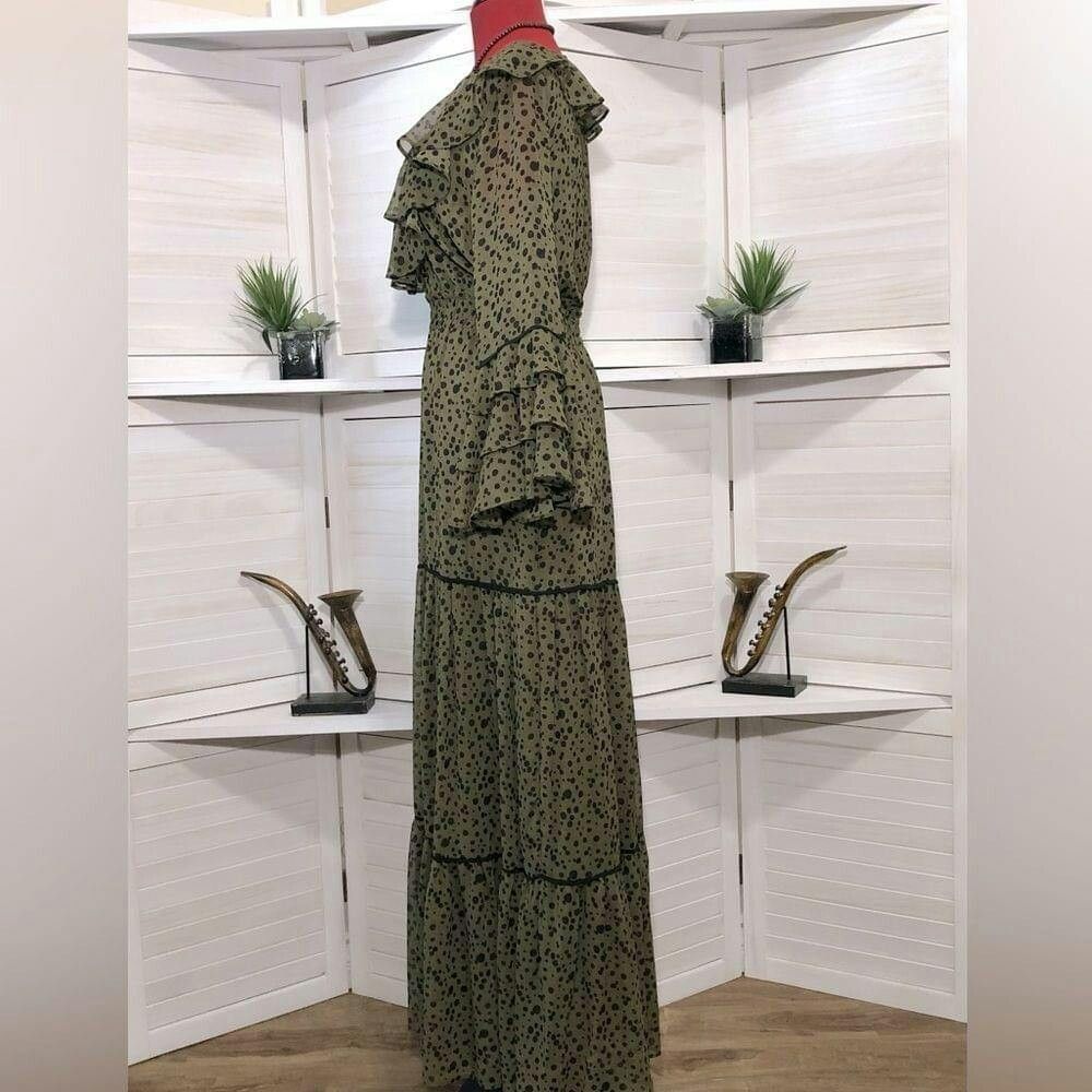 MISA Los Angeles NWT Misa Los Angeles boho Mavistela green ruffled dress XS Size XS / US 0-2 / IT 36-38 - 7 Thumbnail
