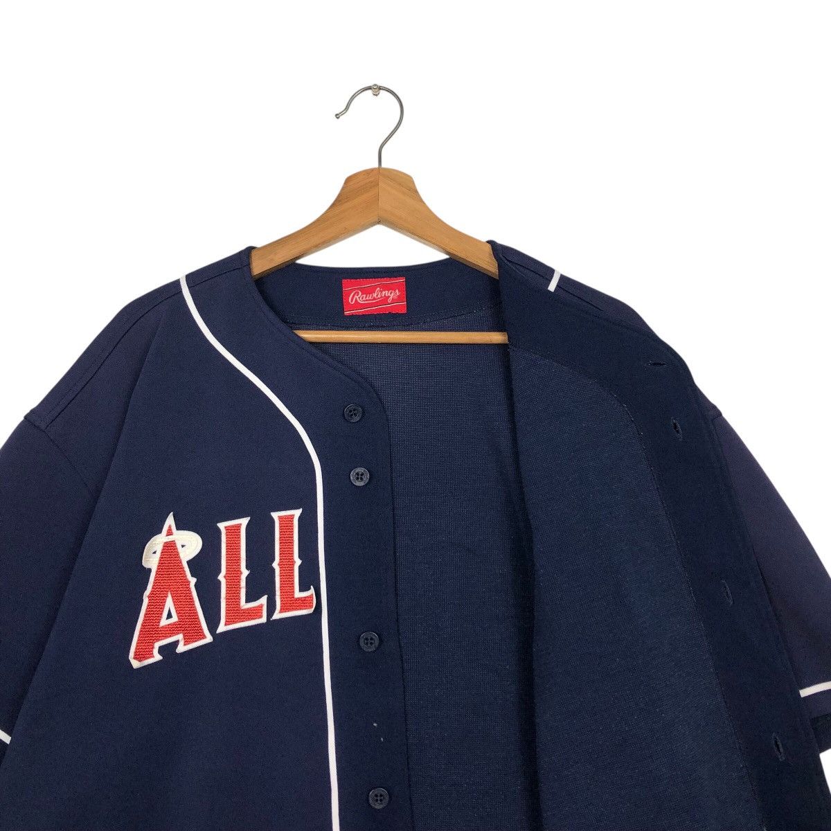 Japanese Brand 📌Vintage Baseball Shirt Button Rawling Big Logo Spell Out Size US M / EU 48-50 / 2 - 14 Thumbnail