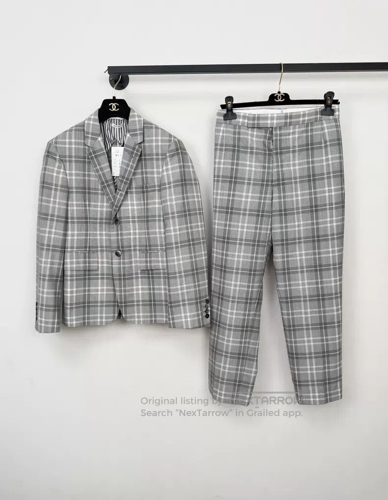Thom Browne Thom Browne size 0 Wool Plaid Coat Size 40S - 1 Thumbnail