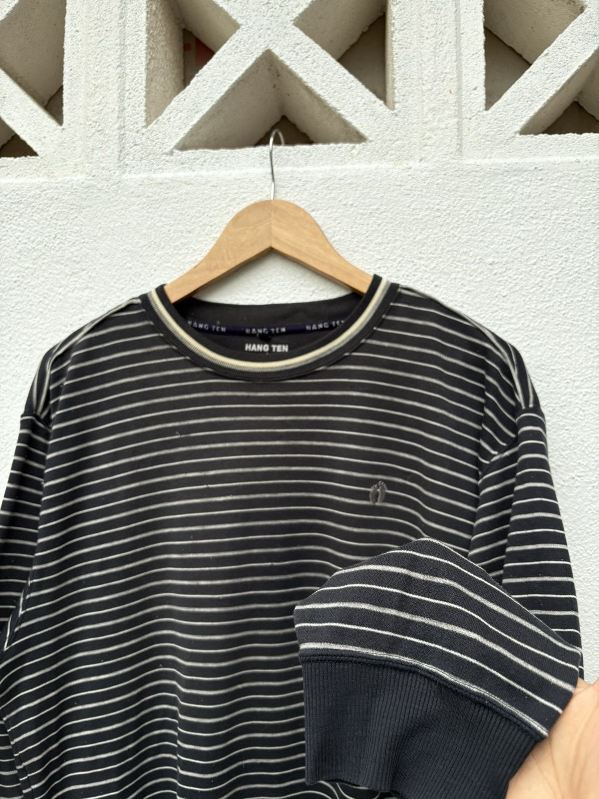Hang Ten Hang Ten Striped Kurt Cobain Style Sweatshirt Size US L / EU 52-54 / 3 - 4 Thumbnail
