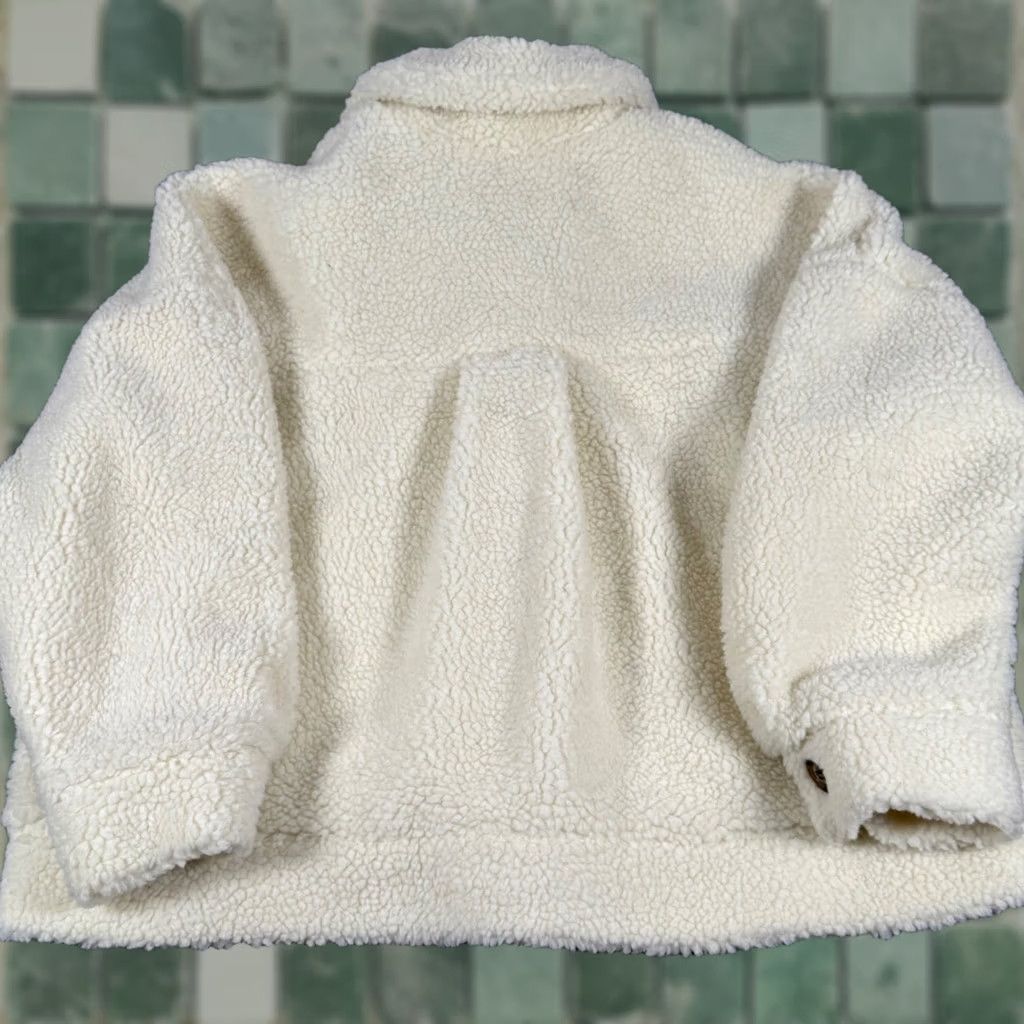 Vintage Womens 2XL Sherpa Fleece Teddy Jacket Shacket Cropped Coat Outdoor Cabincore NWT Size XXL / US 16-18 / IT 52-54 - 1 Thumbnail