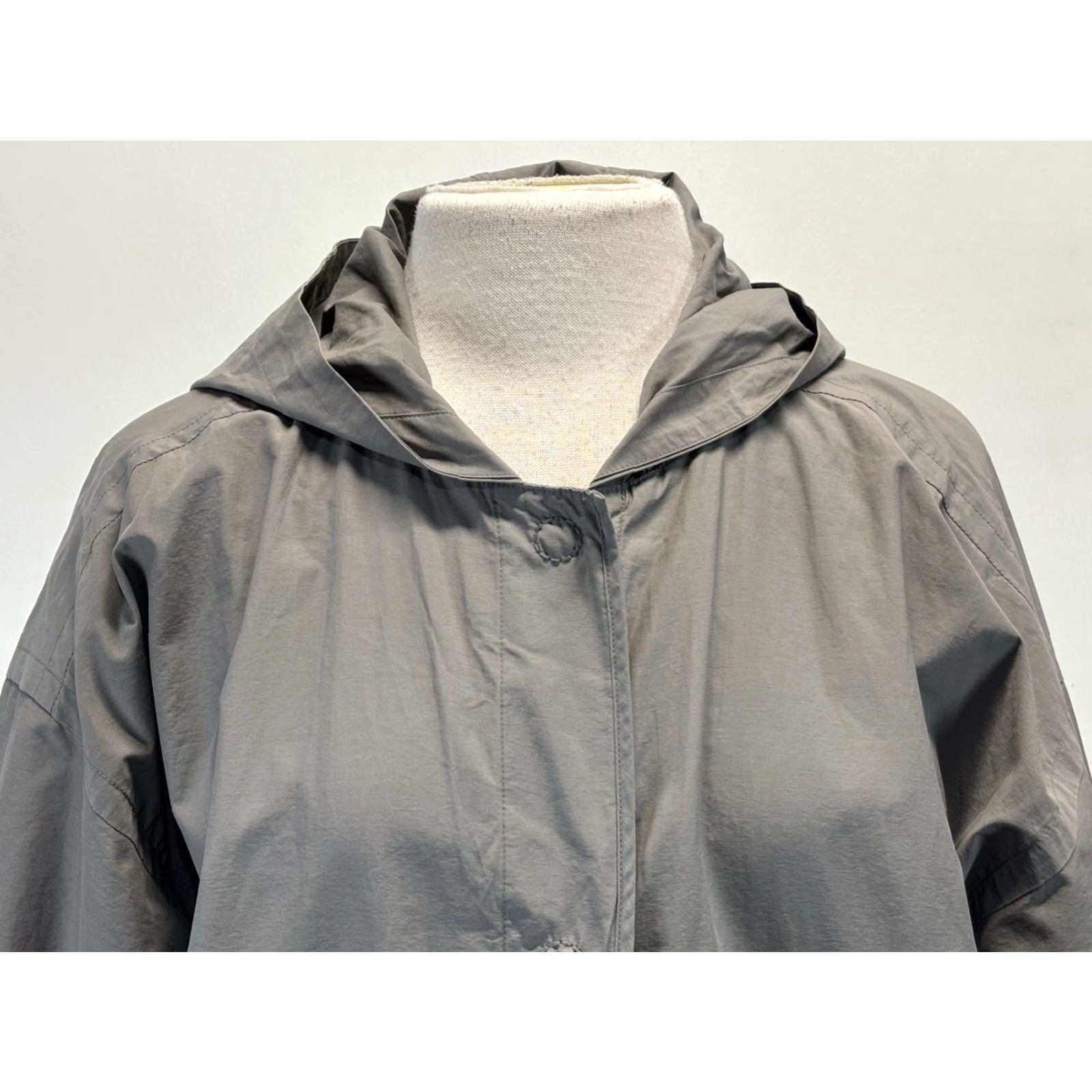 Eileen Fisher Eileen Fisher Jacket Women Medium Gray Organic Cotton Nylon Hood Swing Lagenlook Casual Travel Size M / US 6-8 / IT 42-44 - 5 Thumbnail