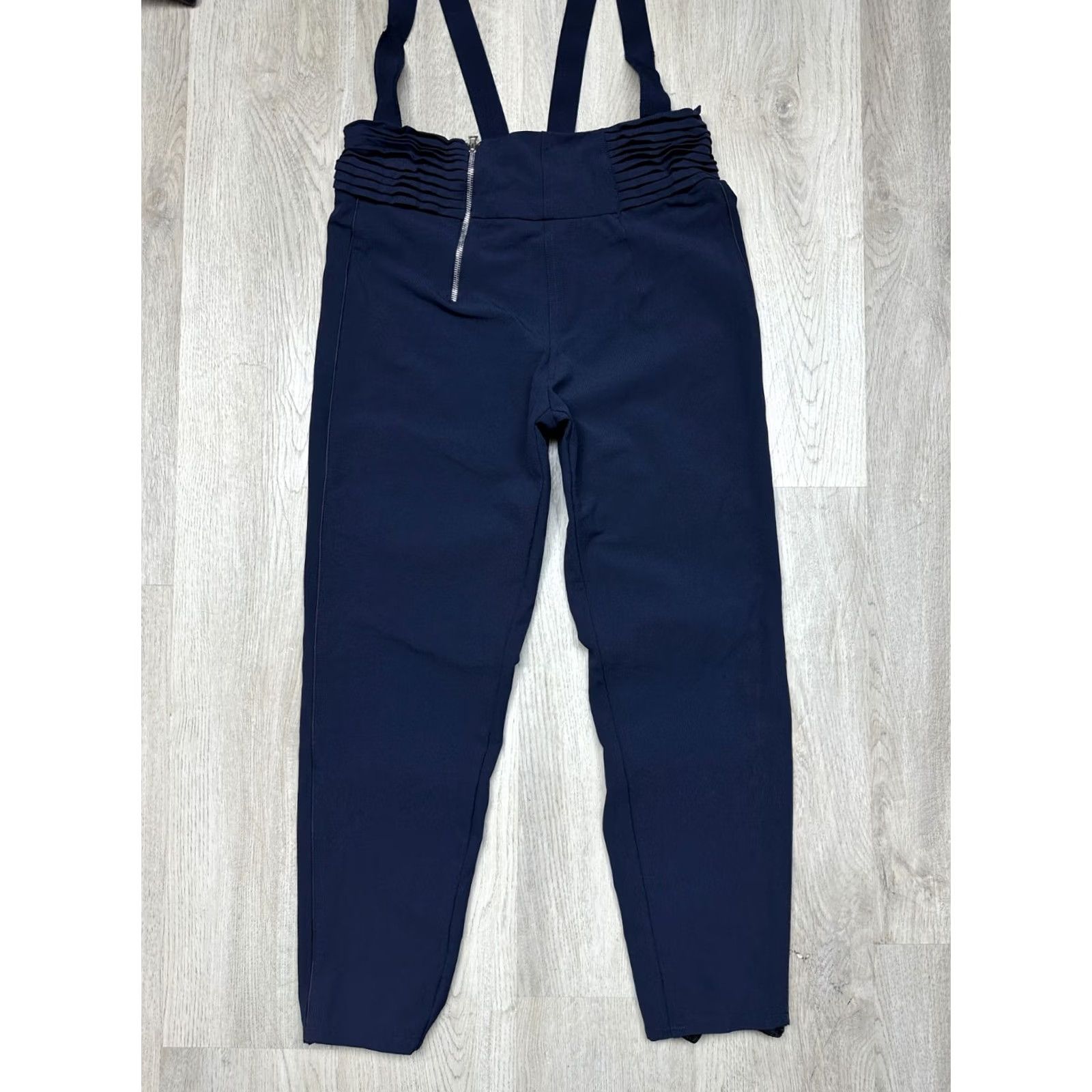Gloverall Marithe + Francois Girbaud 90s Vintage Pants Overall Womens M Blue Polyamide Zipper Overalls 90s Theme Vintage Size 32" / US 10 / IT 46 - 2 Thumbnail