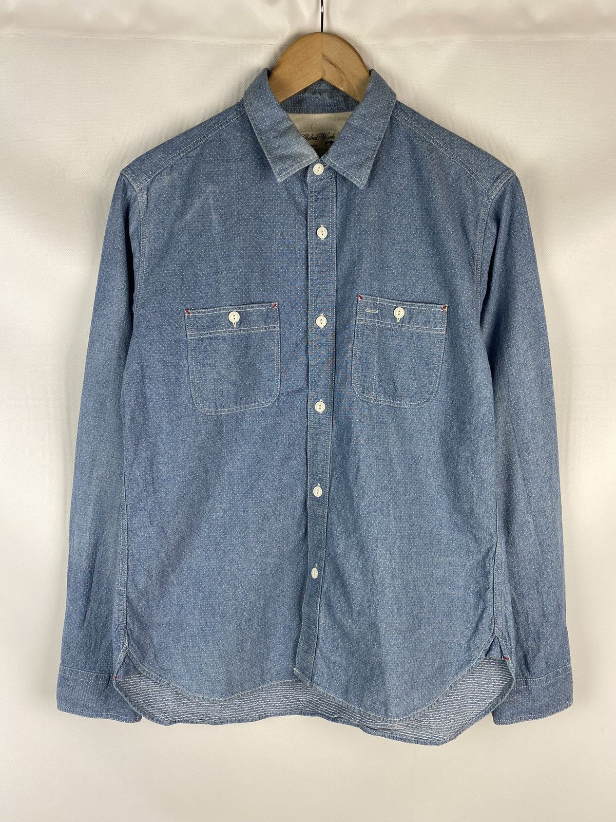 Global Work Global Work men’s Japanese style denim button up shirt Size US L / EU 52-54 / 3 - 1 Thumbnail