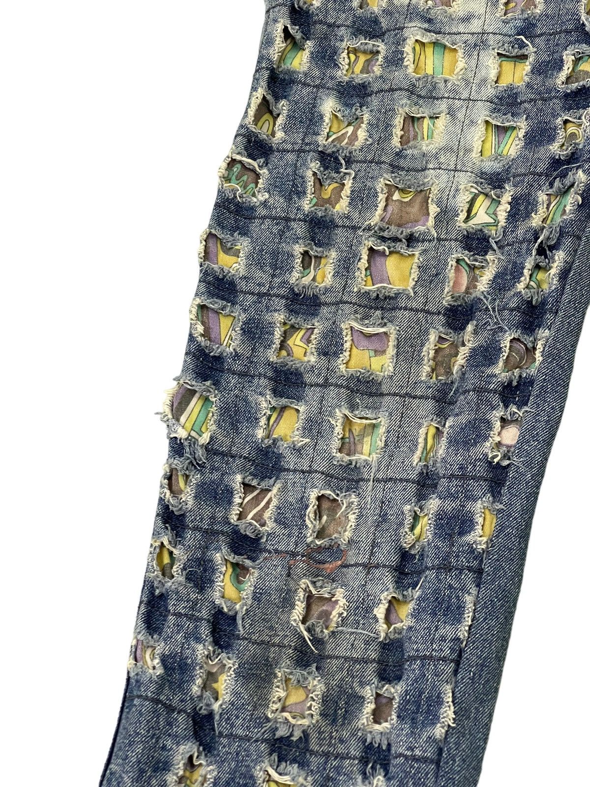 Japanese Brand Full Distress Jeans Vtg Unknown Brand Tapered 7🟦8 Size US 34 / EU 50 - 6 Thumbnail