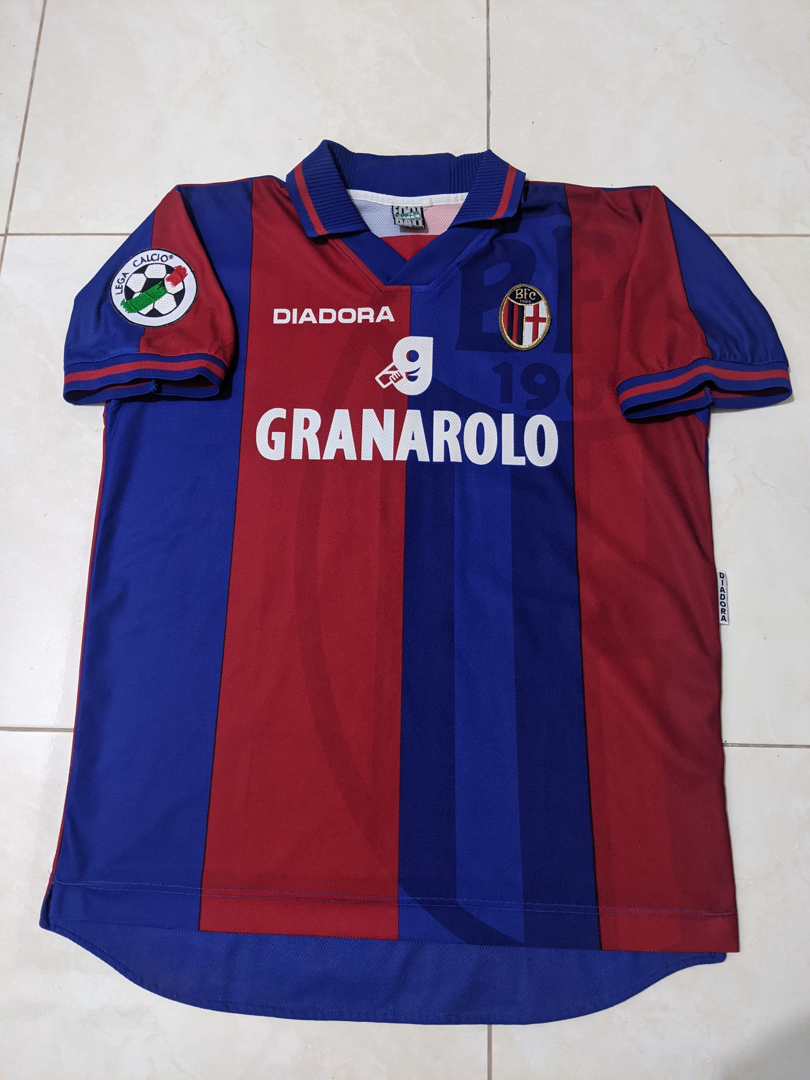 Diadora Bologna 1997-98 home BAGGIO Jersey football shirt Size US L / EU 52-54 / 3 - 1 Thumbnail