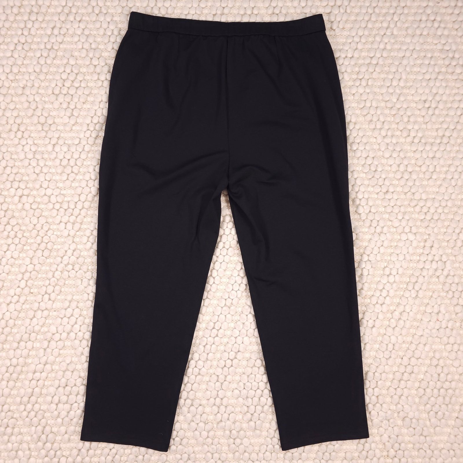 Eileen Fisher Eileen Fisher Cotton Blend Ponte High-Waist Slim Pant Black Size 38" / US 16 / IT 52 - 7 Thumbnail