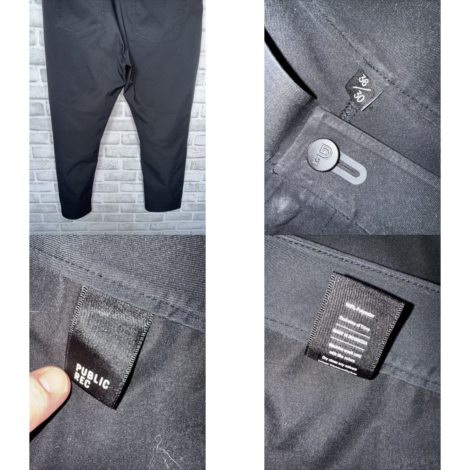 Vintage Public Rec Mens Pants Athletic Black 36x30 Knit Flat Front Pockets Logo City Sports Vintage: No (adapted within constraints) Size US 36 / EU 52 - 8 Thumbnail