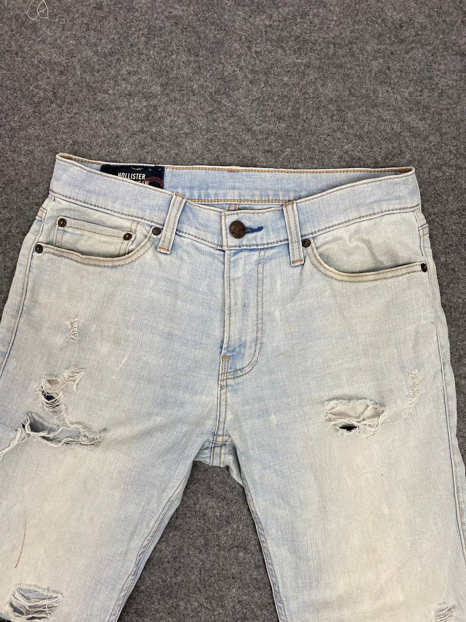 Hollister hollister skinny jeans distressed damage denim Size US 33 - 8 Thumbnail