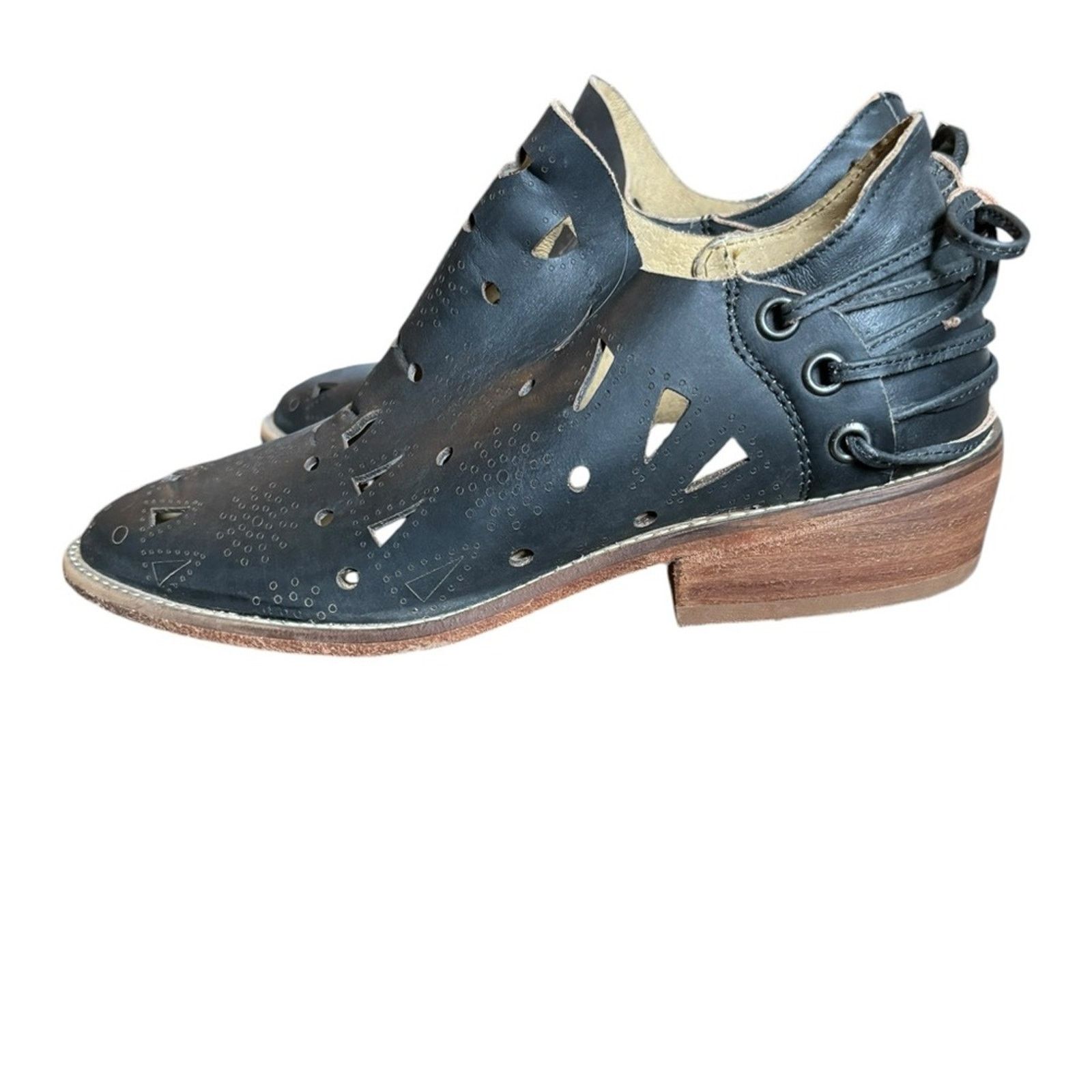 Other New! Musse & Cloud Coolise Leather Ankle Boot- Black Size US 6 / IT 36 - 4 Thumbnail