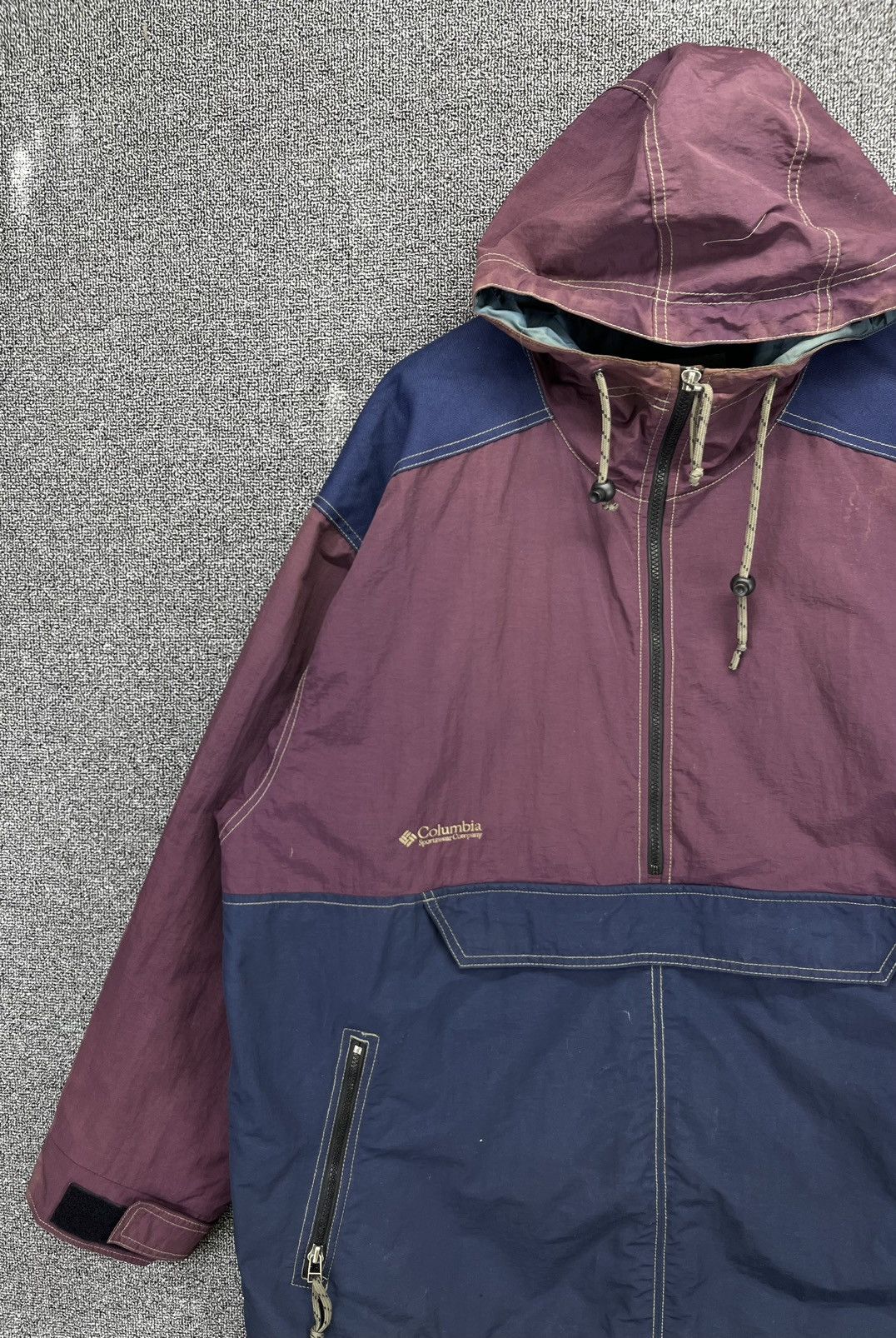 Columbia × Vintage Vintage Columbia Rare Hooded Half Zipper Anorak Size US L / EU 52-54 / 3 - 2 Thumbnail