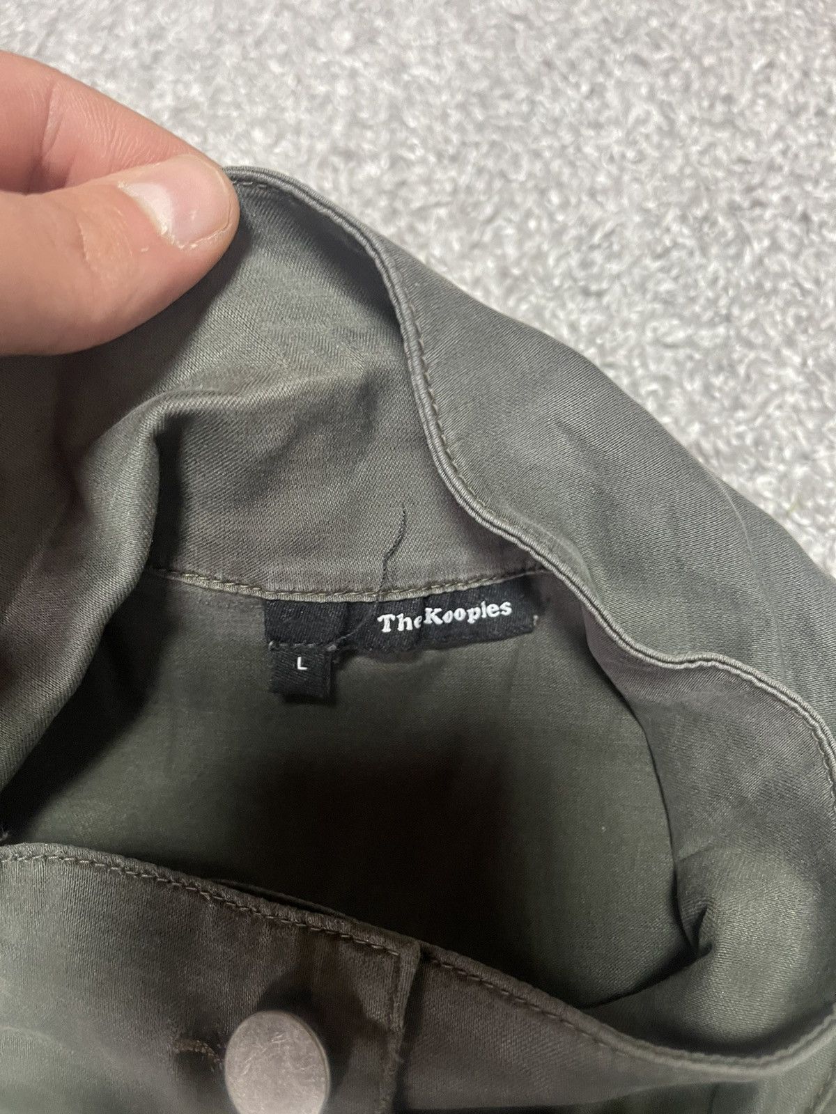 The Kooples The Kooples Olive Drab Stretch Tencel Field Vest Size L Size L / US 10 / IT 46 - 11 Thumbnail