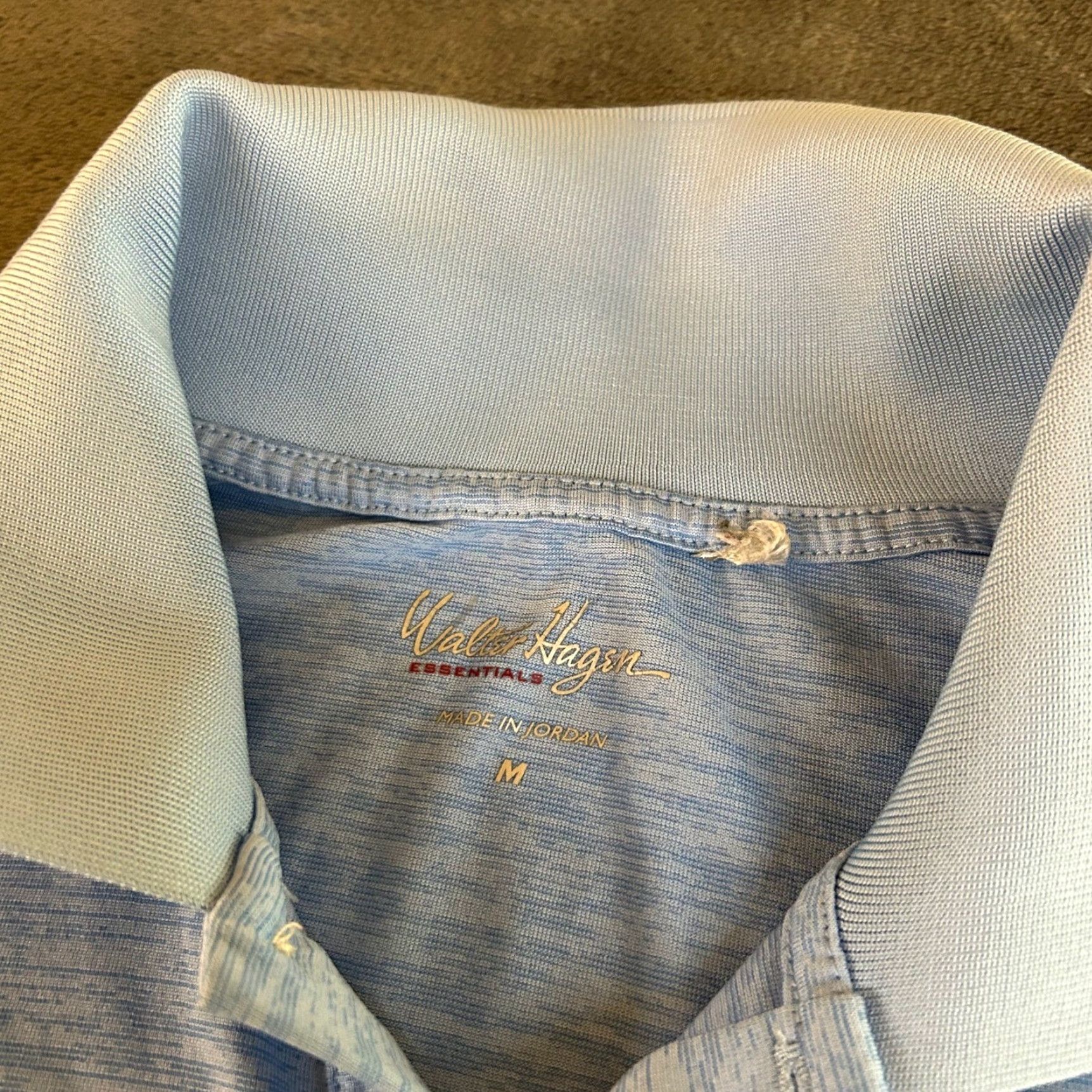 Vintage Walter Hagen Essentials Golf Polo Shirt Heather Blue Performance Mens Medium Size US M / EU 48-50 / 2 - 2 Thumbnail