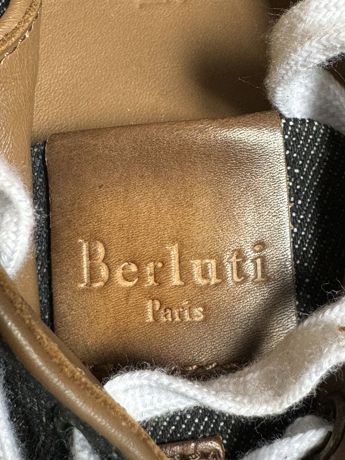 Berluti Trimmed denim trainers Size US 9 / EU 42 - 5 Thumbnail