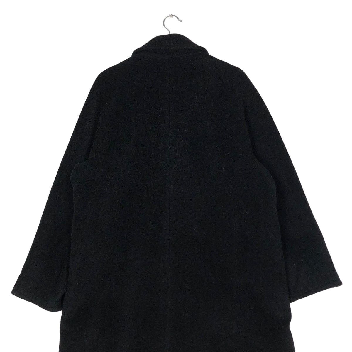 Japanese Brand 🔥Rich Black - Long Fly Coats Wool Herringbone Marella Size US M / EU 48-50 / 2 - 9 Thumbnail