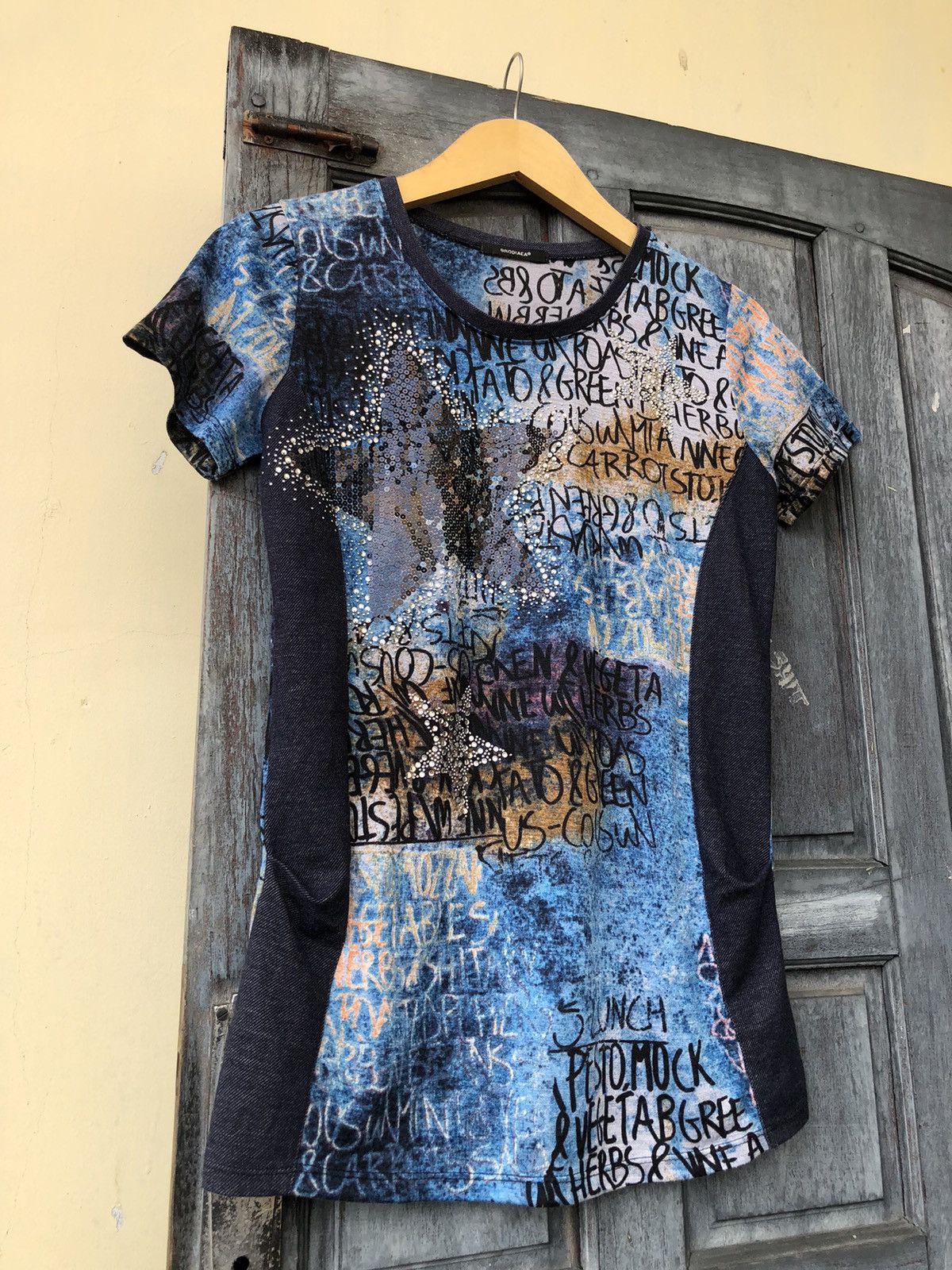 Japanese Brand Brodiaea Japanese Poem Party for She/Her with Denim Diamond Size M / US 6-8 / IT 42-44 - 5 Thumbnail