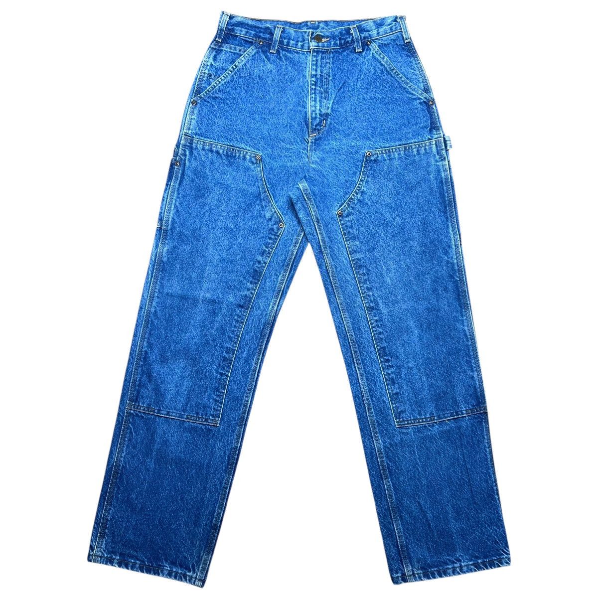 Vtg 90s Carhartt Denim Double Knee Carpenter Dungaree Pants