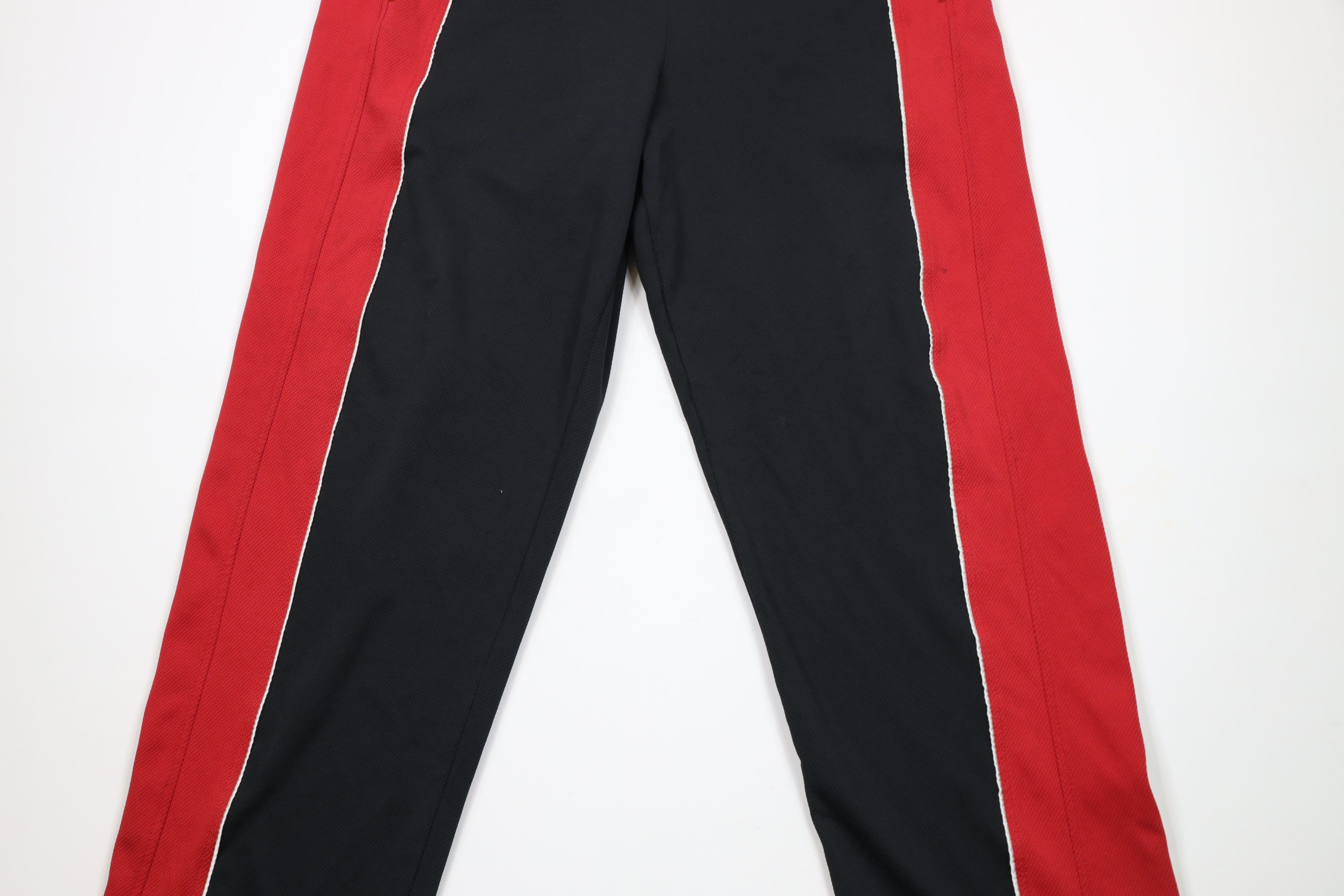 Nike × Vintage Vintage Nike Basketball Mini Swoosh Wide Leg Pants Black Size US 36 / EU 52 - 3 Thumbnail