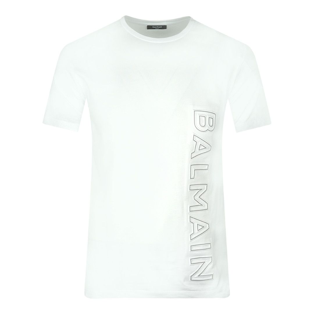 image of Balmain O1C11T2Y0124 T-Shirt In White, Men's (Size Medium)