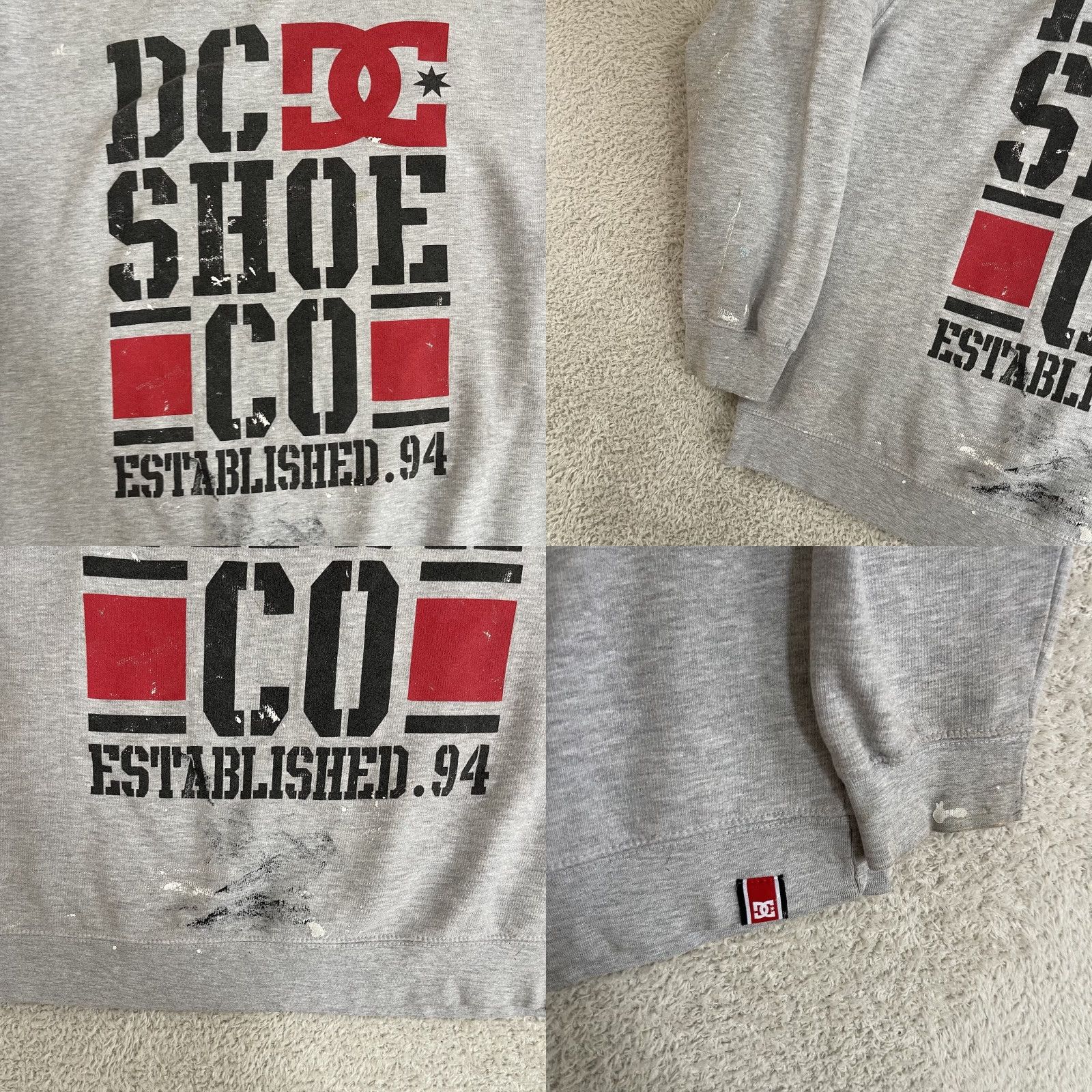 Vintage VINTAGE DC Shoes Crewneck Sweatshirt Mens Large Gray Dyrdek Skate Y2K Grunge Shirt pullover Crew Neck graphic printMens Regular Size US L / EU 52-54 / 3 - 9 Thumbnail