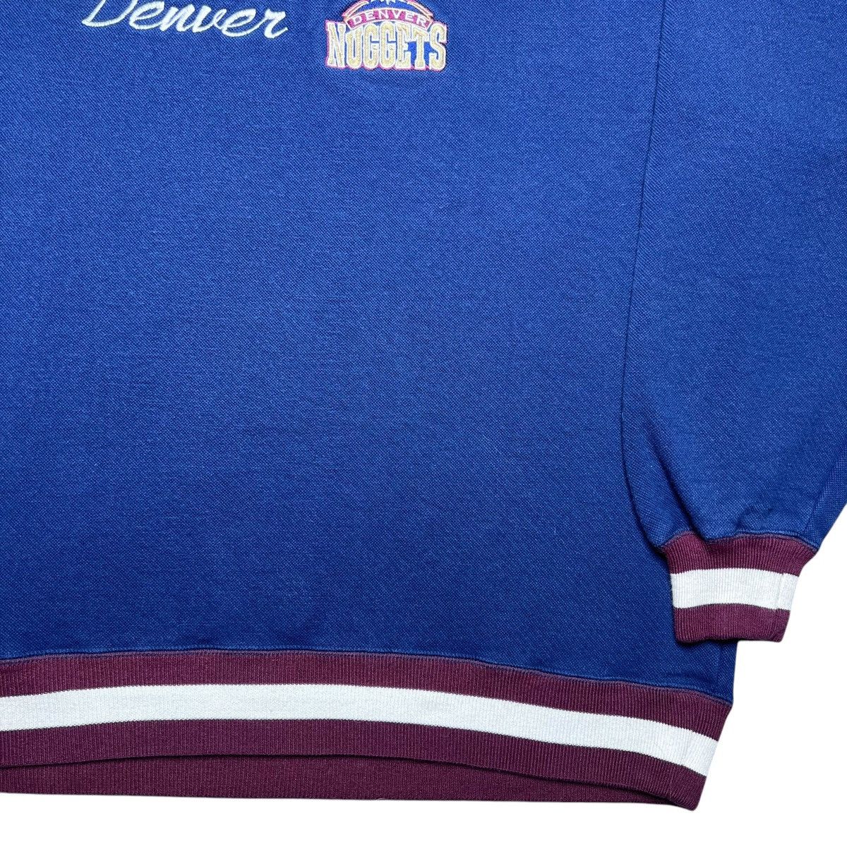 NBA × Vintage 1990s NBA Denver Nuggets Embroidered Spell Out Sweatshirt Size US L / EU 52-54 / 3 - 18 Thumbnail