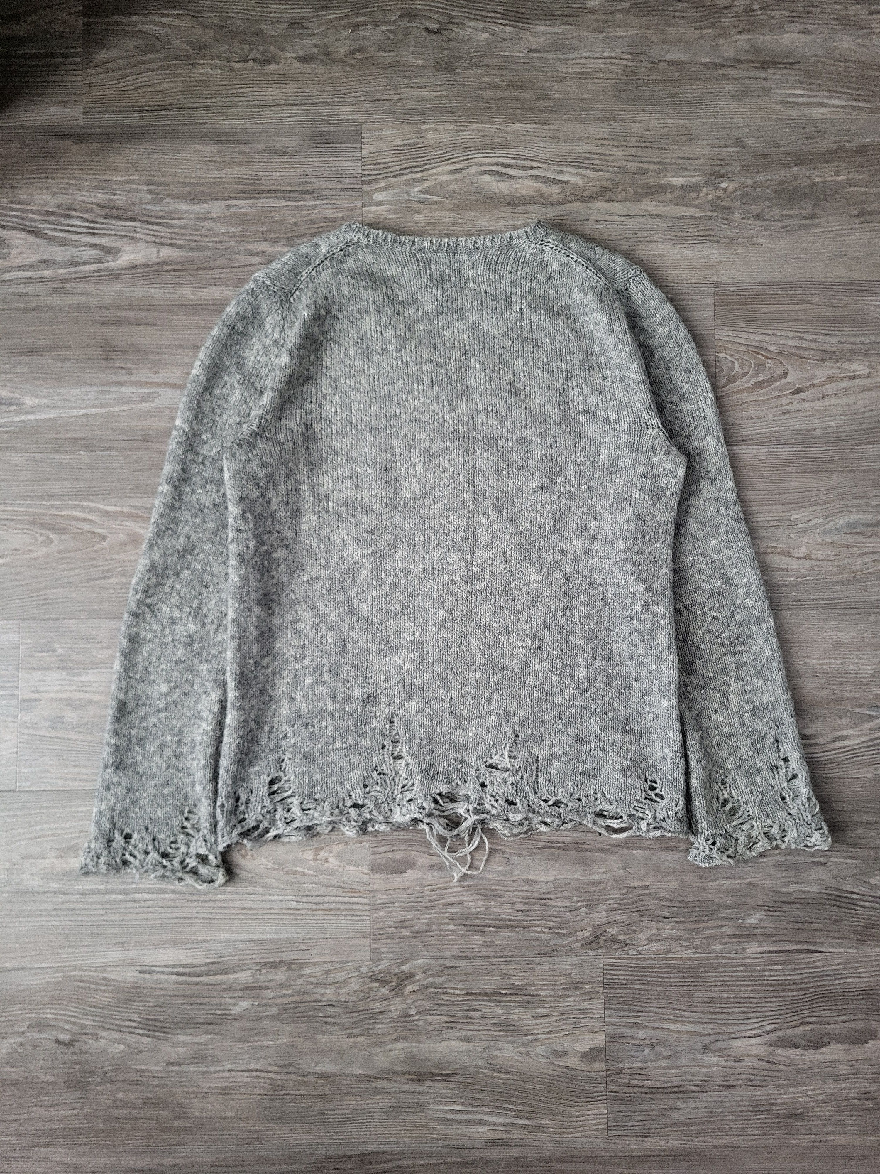 Number (N)ine Number (N)ine AW09 Distressed Mohair Wool Sweater Size US L / EU 52-54 / 3 - 2 Thumbnail