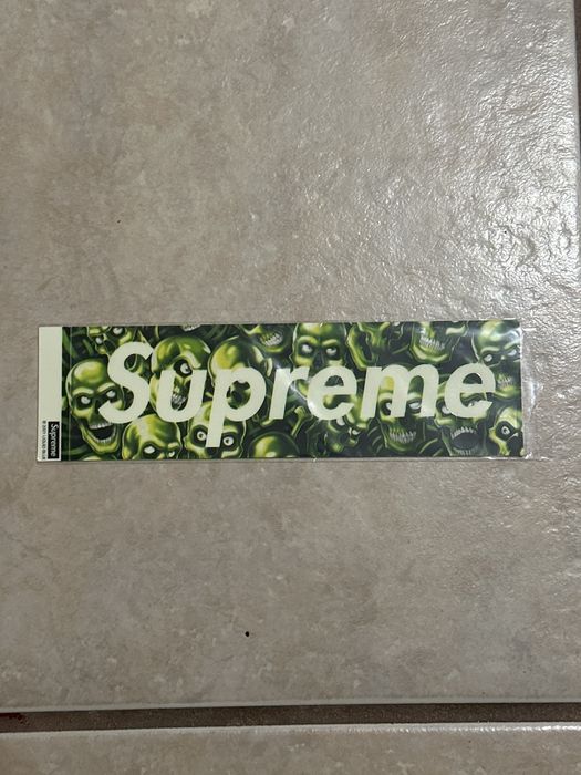 Supreme store skull sticker