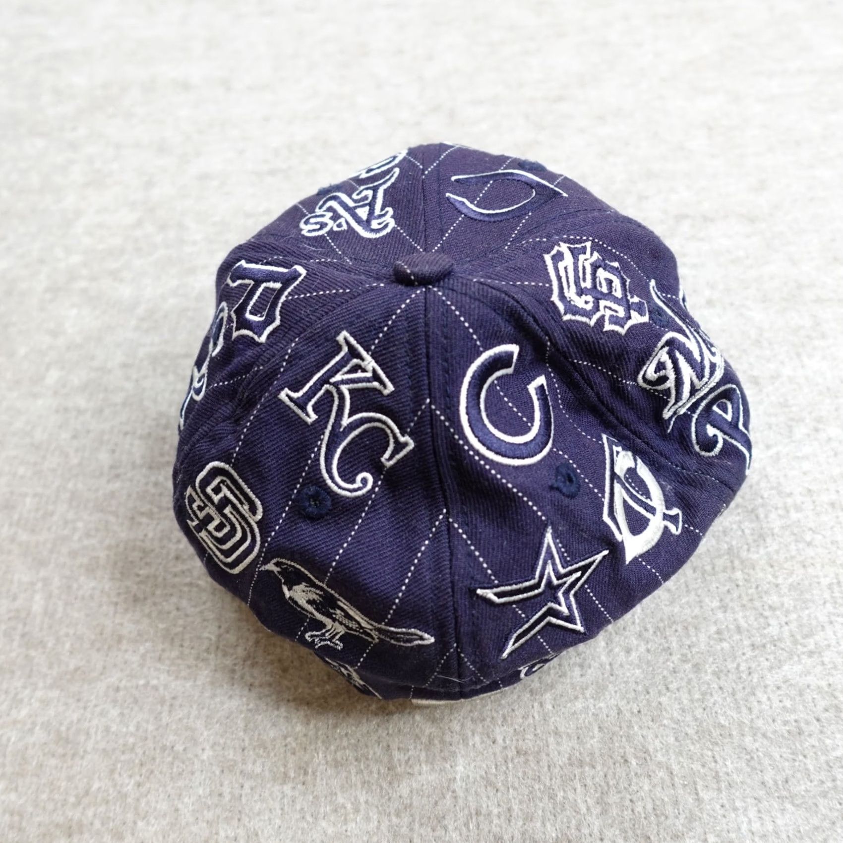 New Era New Era MLB Teams Hat Fitted 7 1/8 Blue Wool Embroidered Hickory Stripe Logos Theme Sports Mens cap Size ONE SIZE - 7 Thumbnail