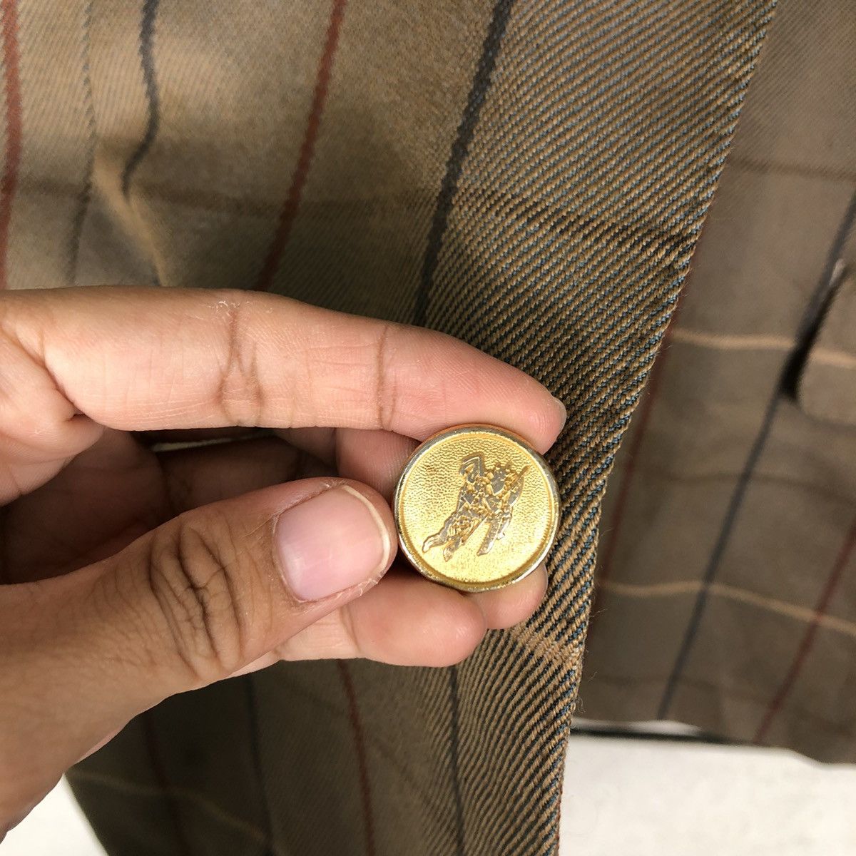 Burberry Vintage Burberrys Double Breasts Jackets Coat Tartan Design Size US M / EU 48-50 / 2 - 16 Thumbnail