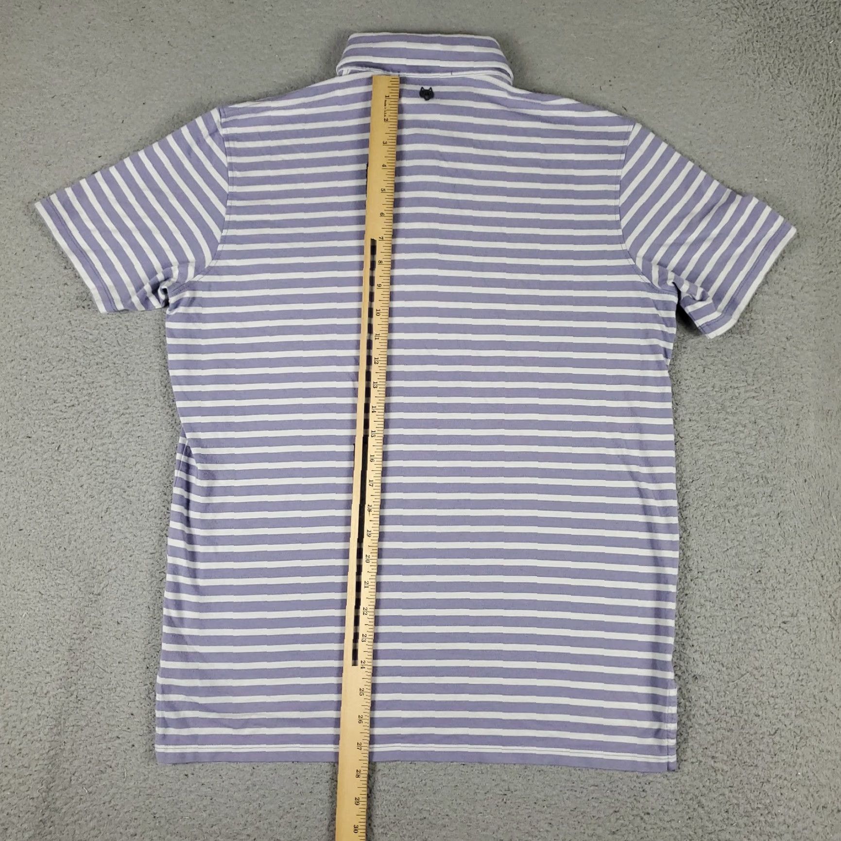 Vintage Greyson Polo Shirt Mens M Purple Striped Logo Collared Golf Short Sleeve Vintage No Size US M / EU 48-50 / 2 - 5 Thumbnail