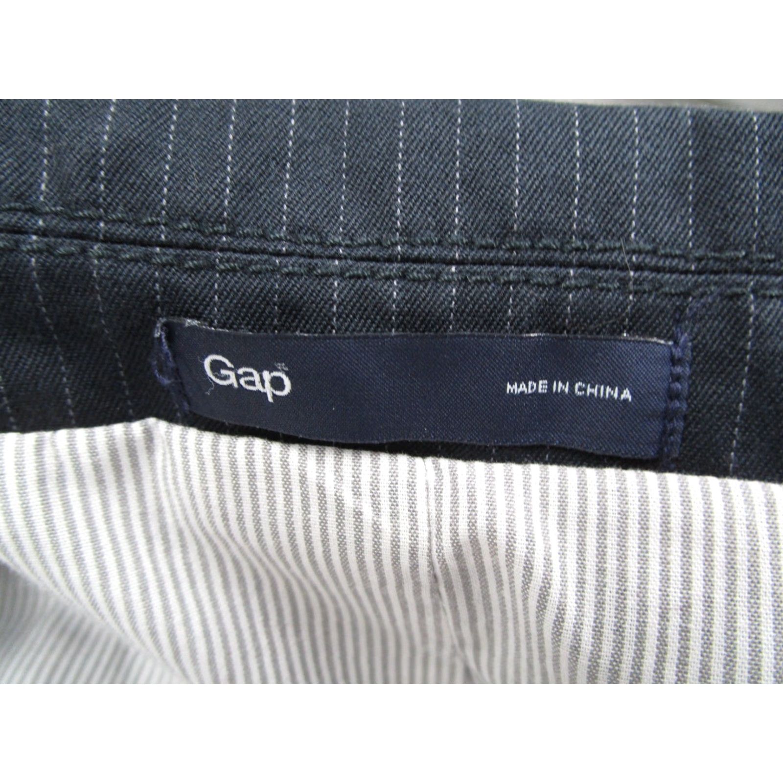 Gap VINTAGE Gap Men's Blazer Jacket Small Blue Striped Wool 2-Button Unstructured City Preppy Size 36R - 2 Thumbnail