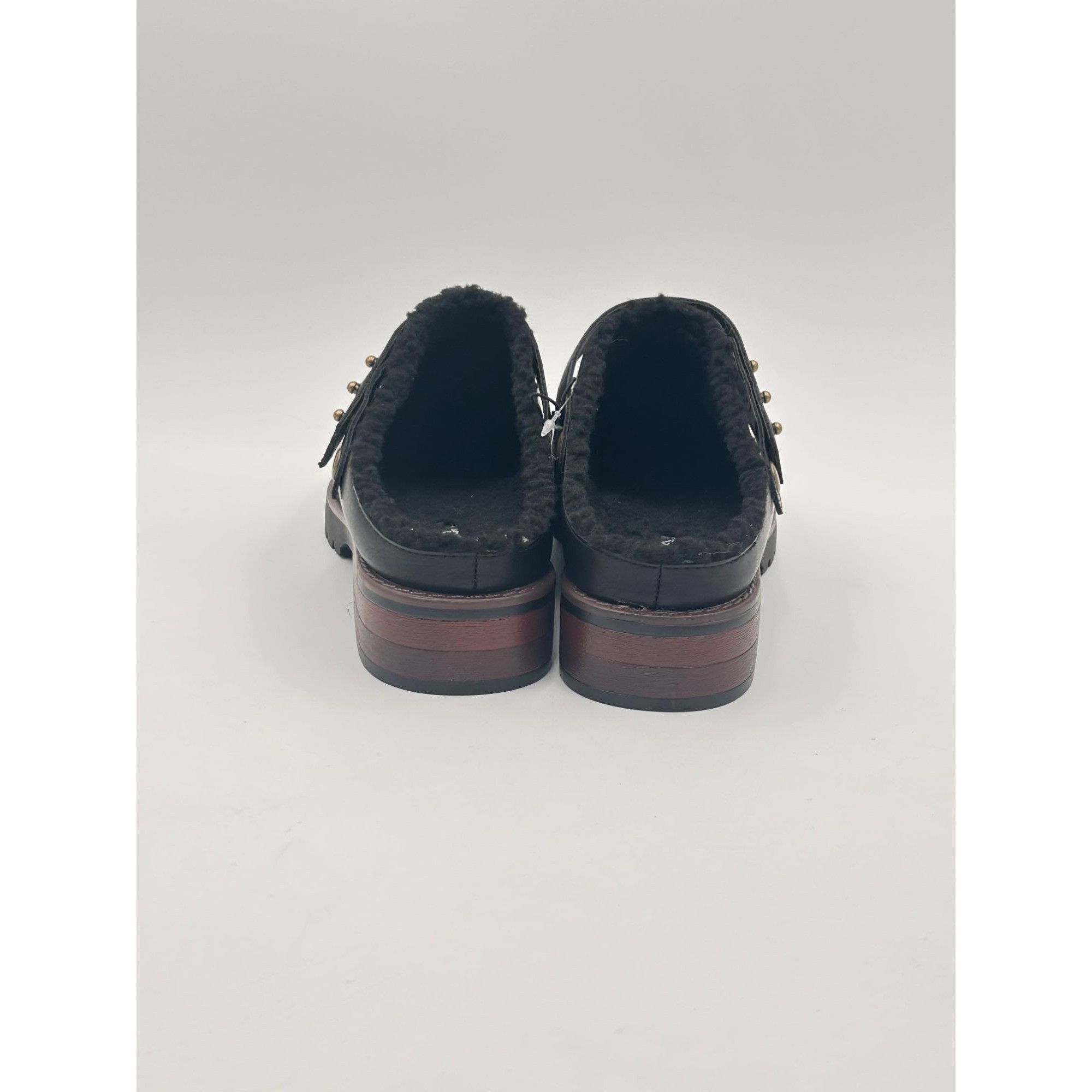 Other Kensie Wrylie Mule Clogs Women US 8.5 Black Faux Fur Lined S Size US 8.5 / IT 38.5 - 4 Thumbnail