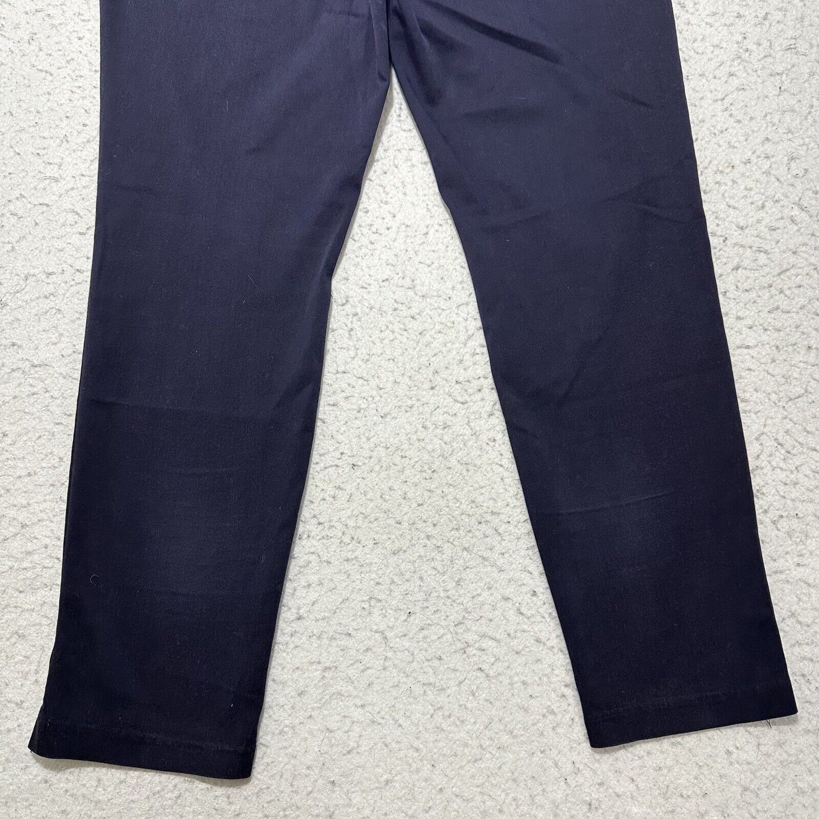 H&M H&M 10 Navy Blue Slim Leg Dress Pants 32x26 Stretch Career Size 32" / US 10 / IT 46 - 9 Thumbnail