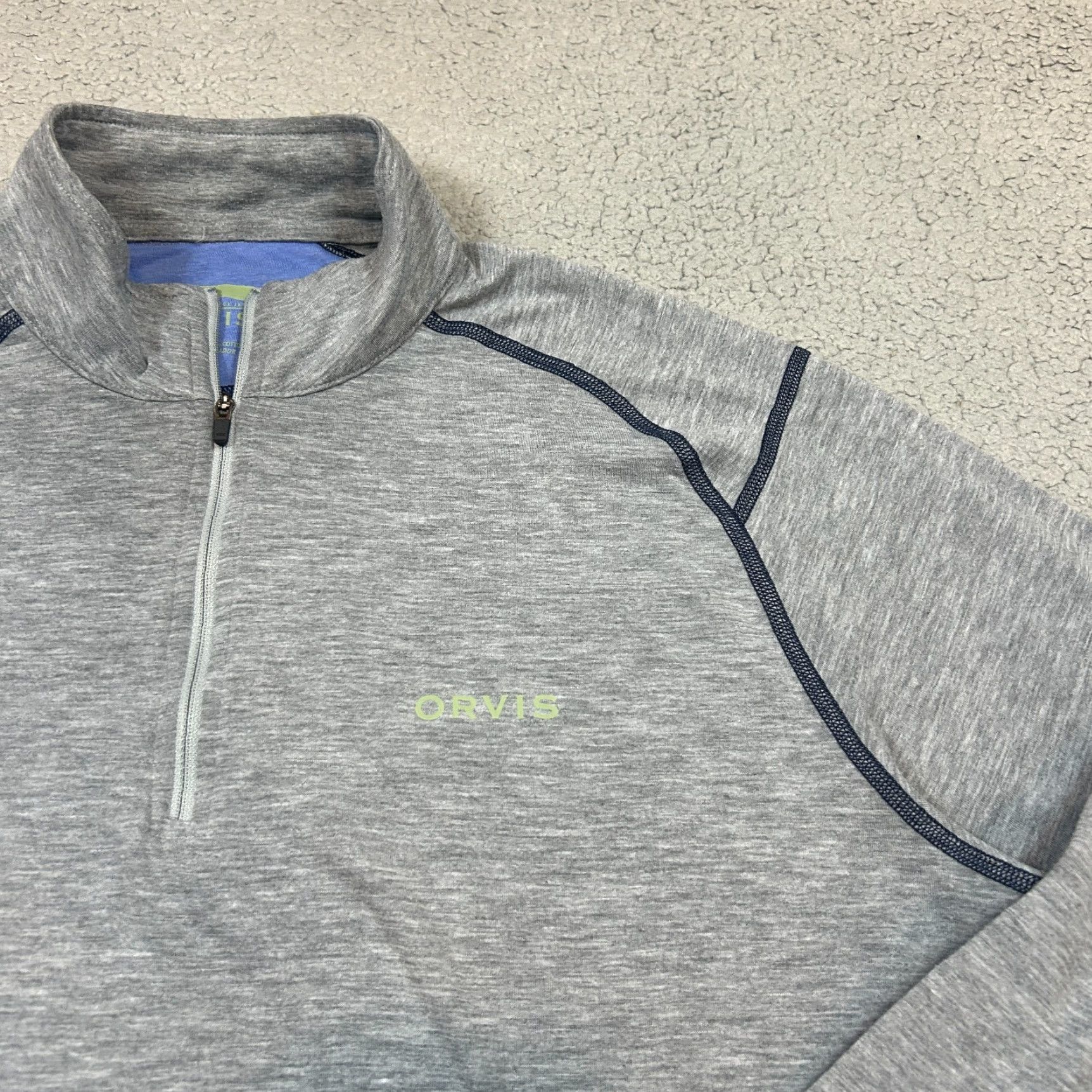 Orvis Orvis Men’s Gray Quarter Zip Pullover Long Sleeve Shirt Large Size Size US L / EU 52-54 / 3 - 2 Thumbnail
