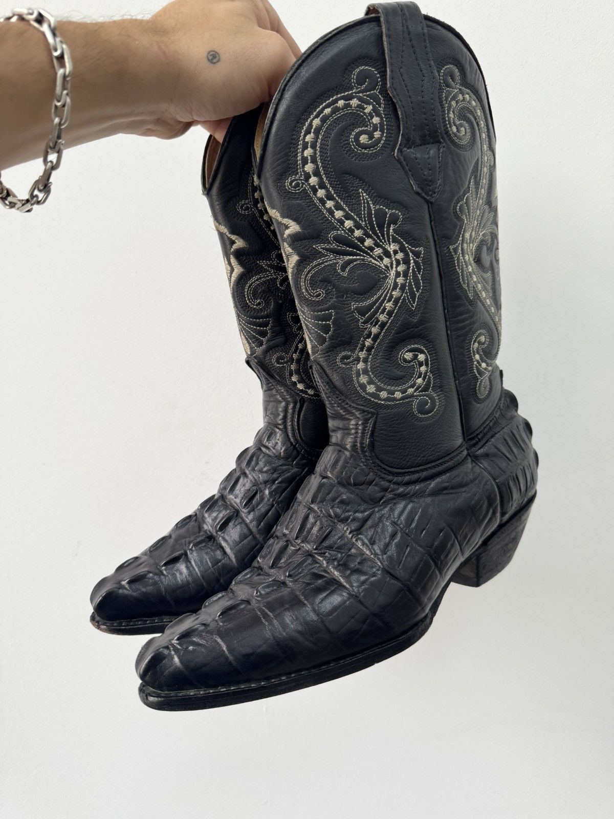 If Six Was Nine Rare Alligator leather western boots 90s guidi style y2k Size US 8 / EU 41 - 6 Thumbnail