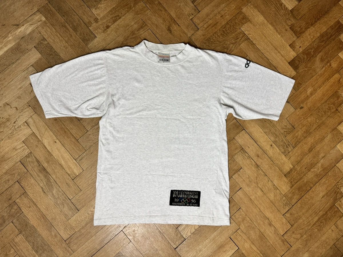 Adidas 80’s Adidas Grey 1956 Stockholm Olympic T-Shirt S Oversized Size US S / EU 44-46 / 1 - 2 Thumbnail