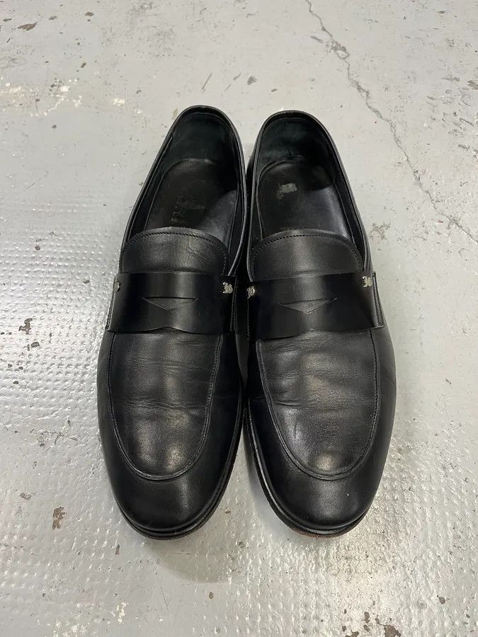 John Galliano John Galliano Ornament Black Leather Loafers Size US 9 / EU 42 - 3 Thumbnail
