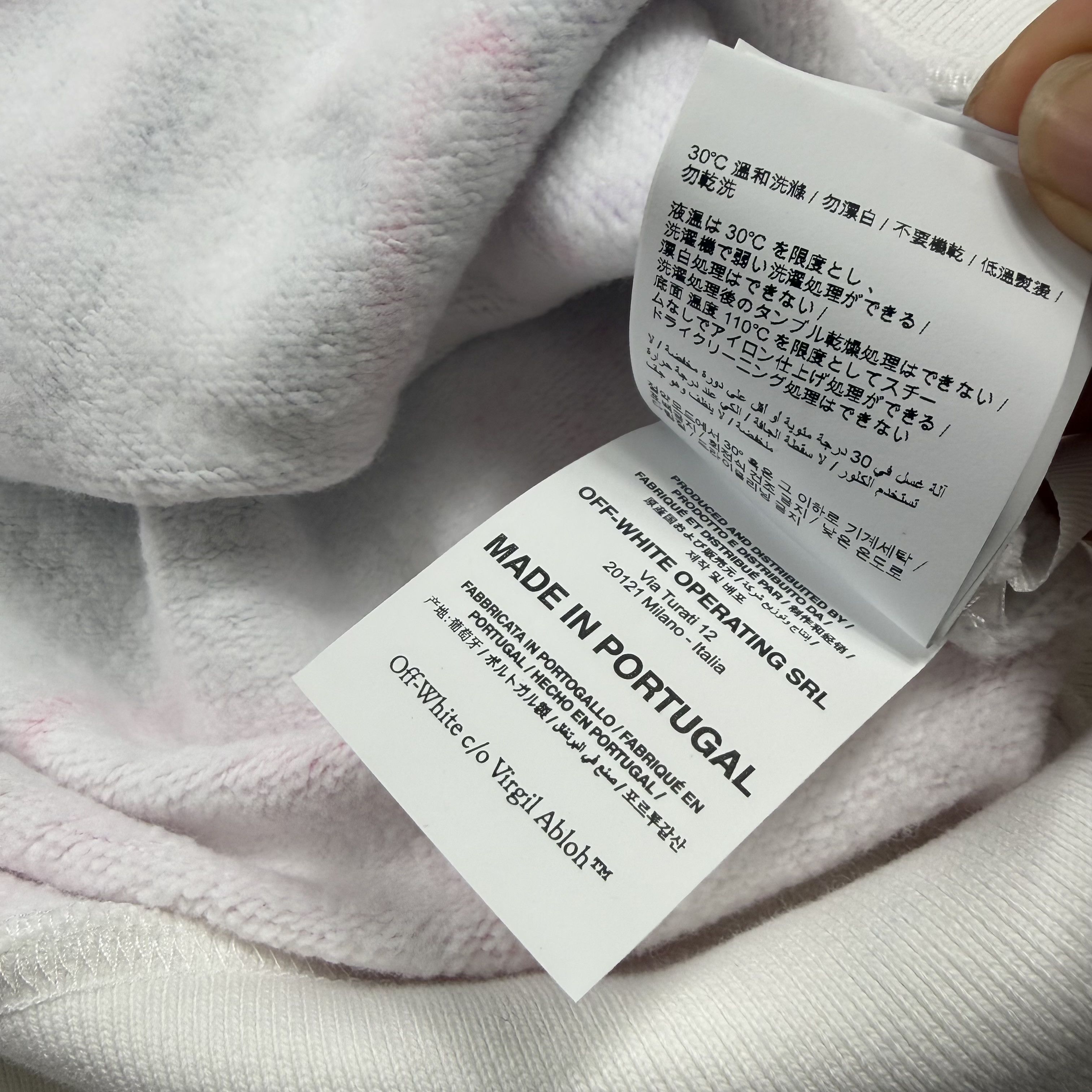 Off-White Off White Airbrush Graffiti Cropped Sweatshirt White Pink S Size US S / EU 44-46 / 1 - 9 Thumbnail
